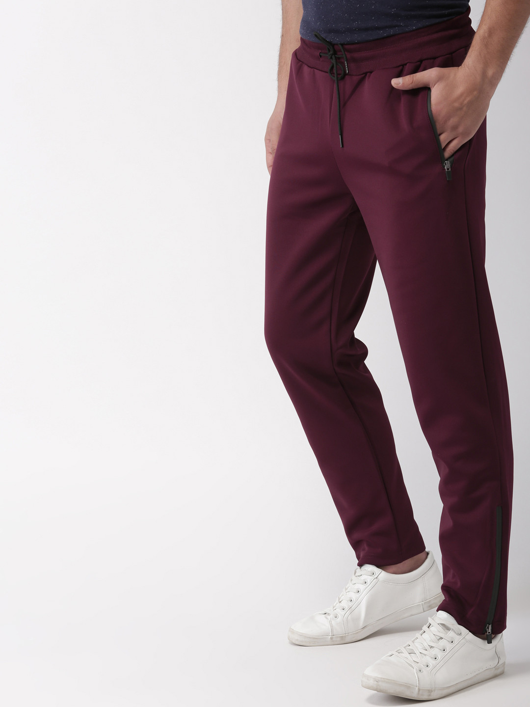 Buy Mast & Harbour Men Maroon Track Pants Track Pants for Men 5634422