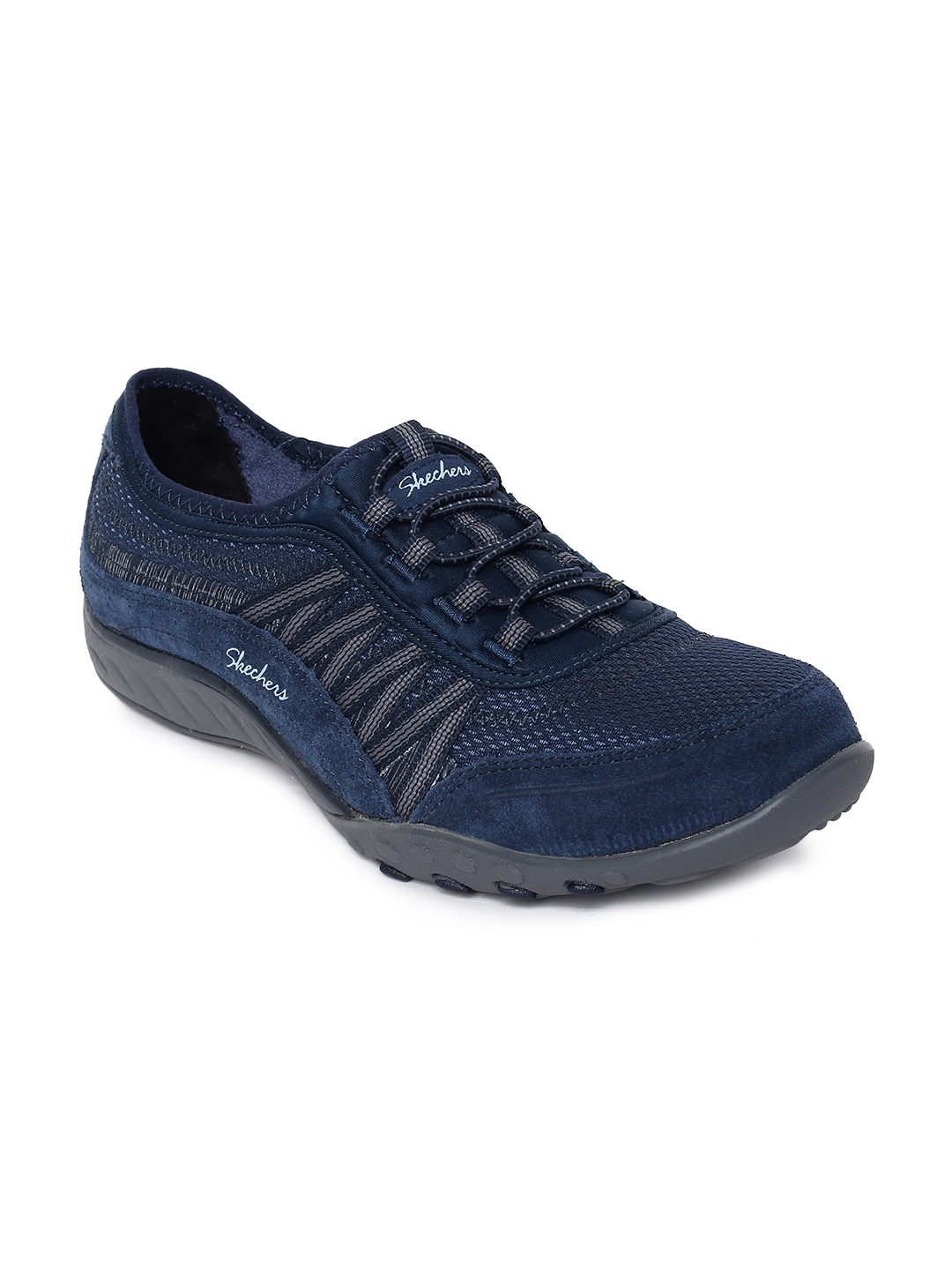 Buy Skechers Women Navy Blue Slip On Sneakers - Casual Shoes for Women