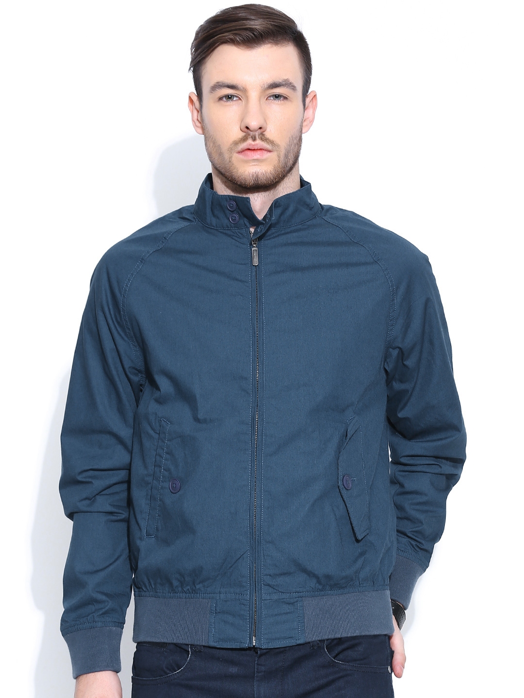 Buy United Colors Of Benetton Navy Jacket - Jackets for Men 565111 | Myntra