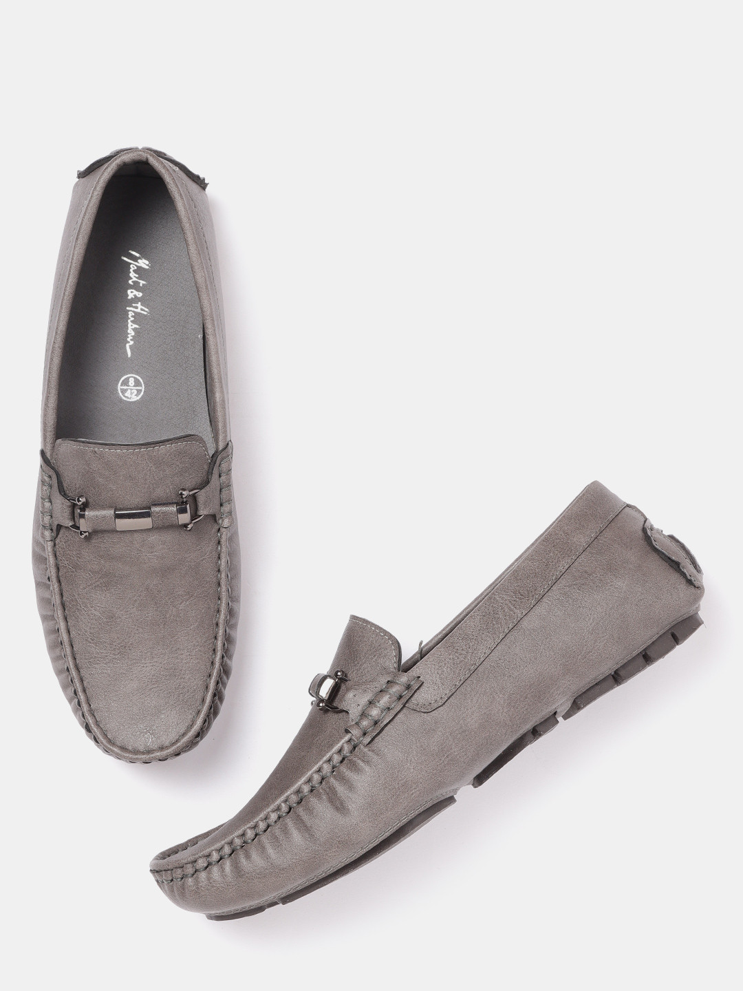 Buy Mast & Harbour Men Grey Driving Shoes Casual Shoes for Men