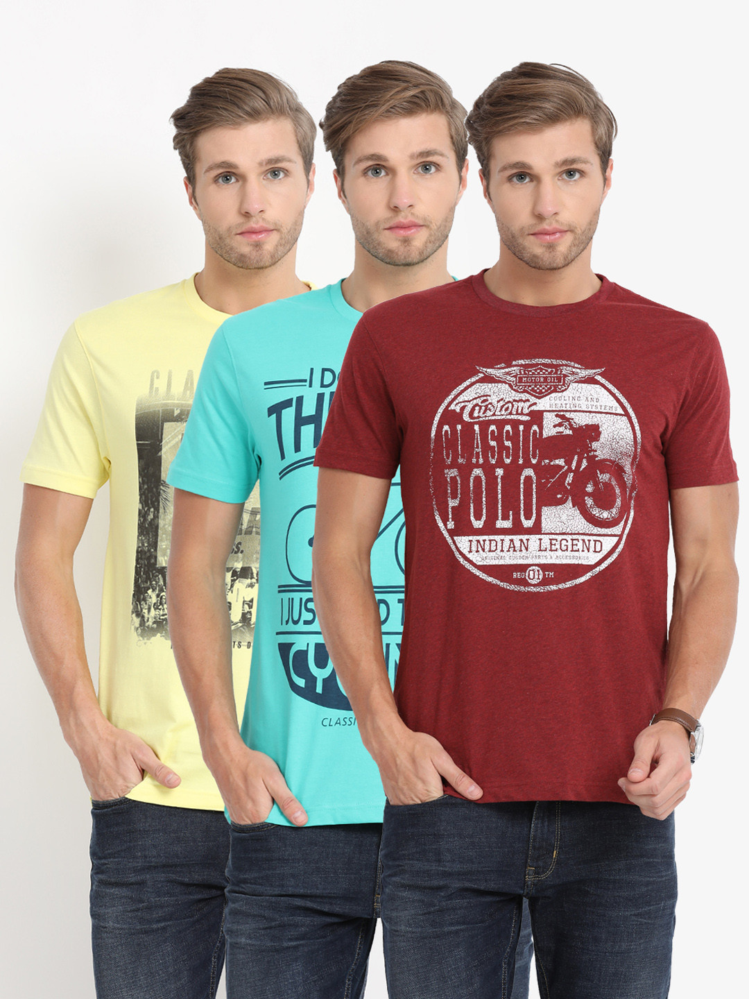 classic polo t shirts 3 pack