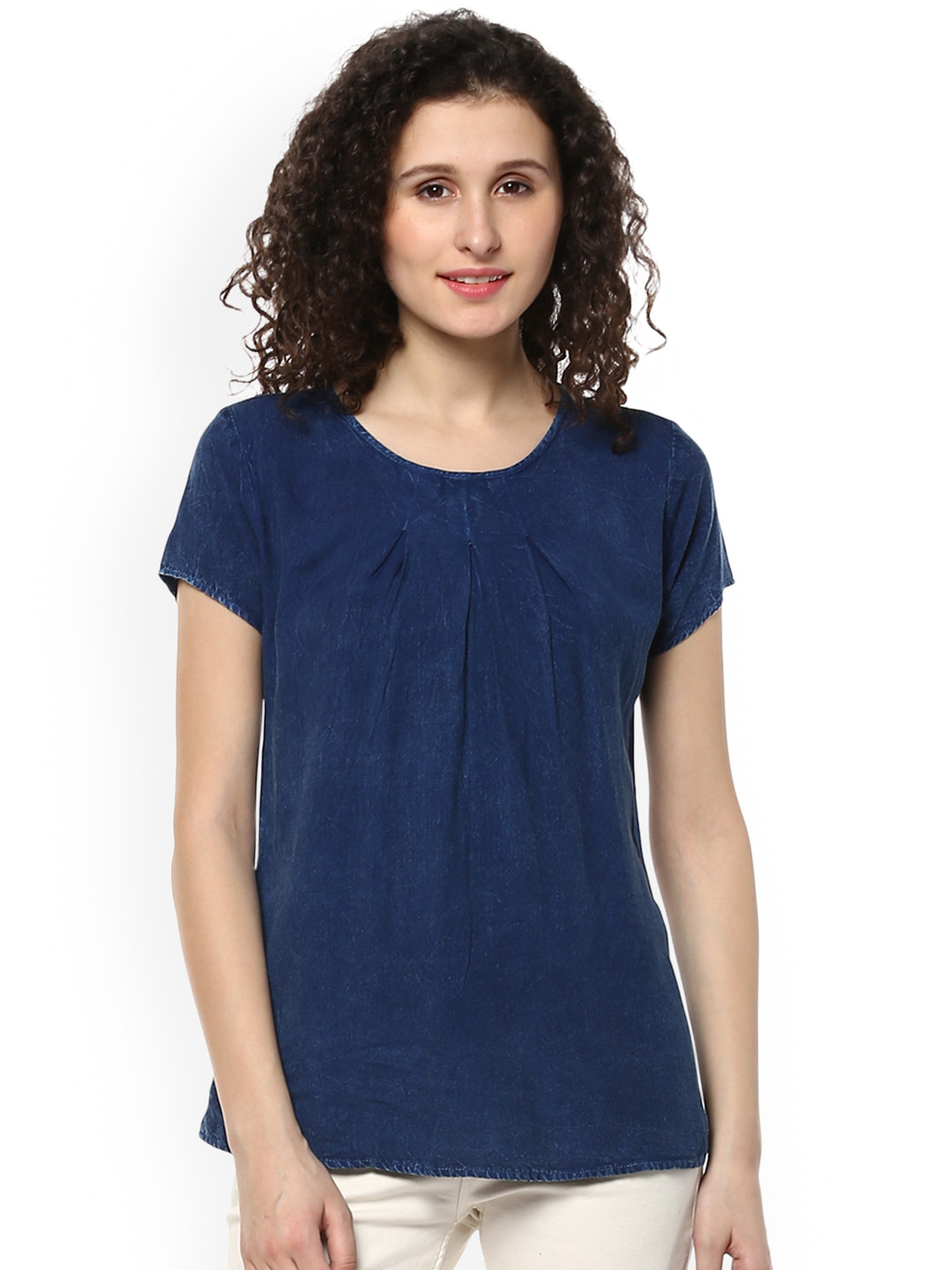 Buy Mayra Women Blue Solid Top Tops for Women 5665124 Myntra