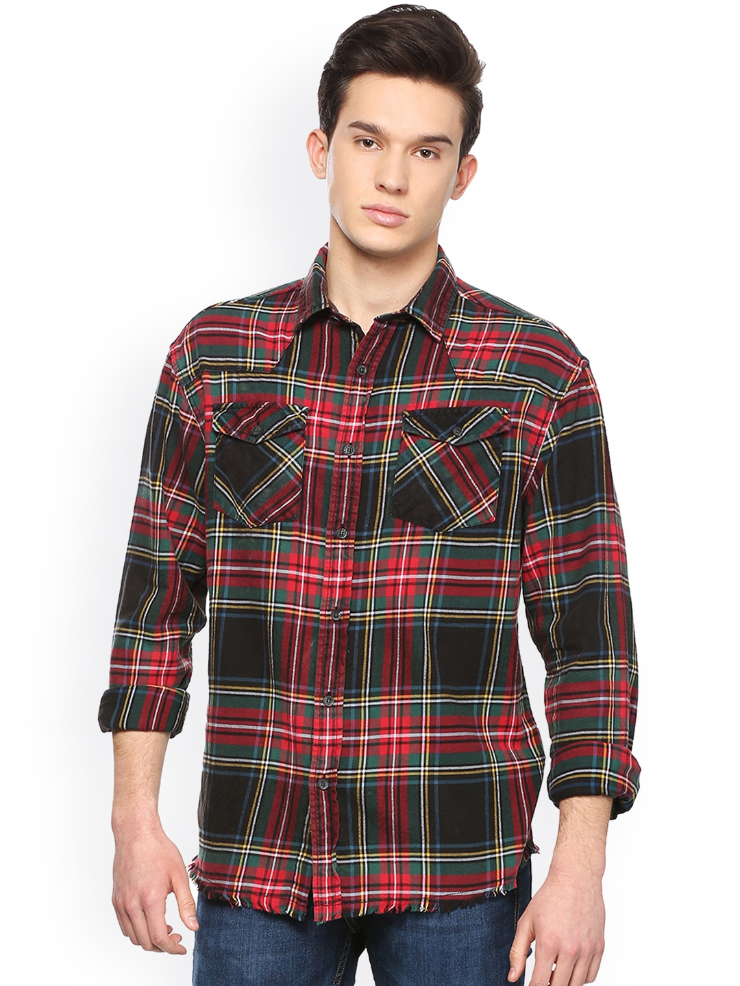 green checked shirt mens uk