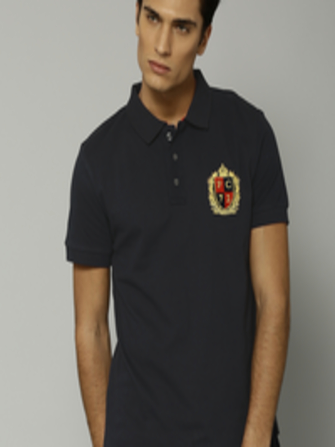 Buy French Connection Men Navy Polo Pure Cotton T Shirt - Tshirts for ...