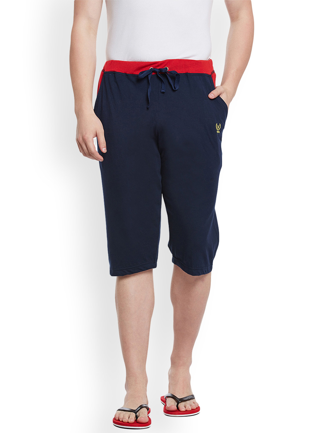 Buy VIMAL JONNEY Men Navy Blue Solid Lounge Shorts C9 NAVY001 Lounge