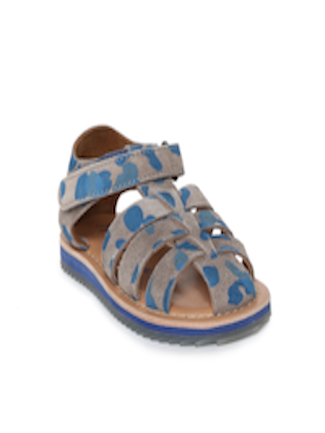 Buy Aria Nica Boys Grey & Blue Army Fisherman Sandals - Sandals for ...
