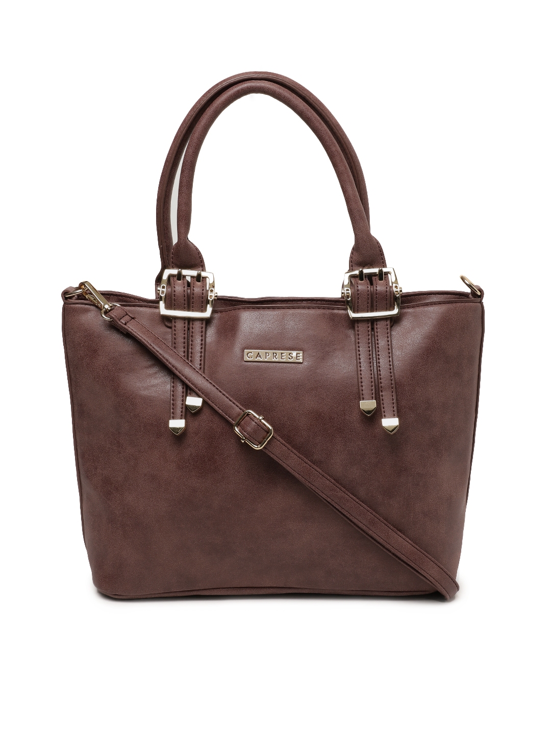 Buy Caprese Brown Solid Handheld Bag - Handbags for Women ...