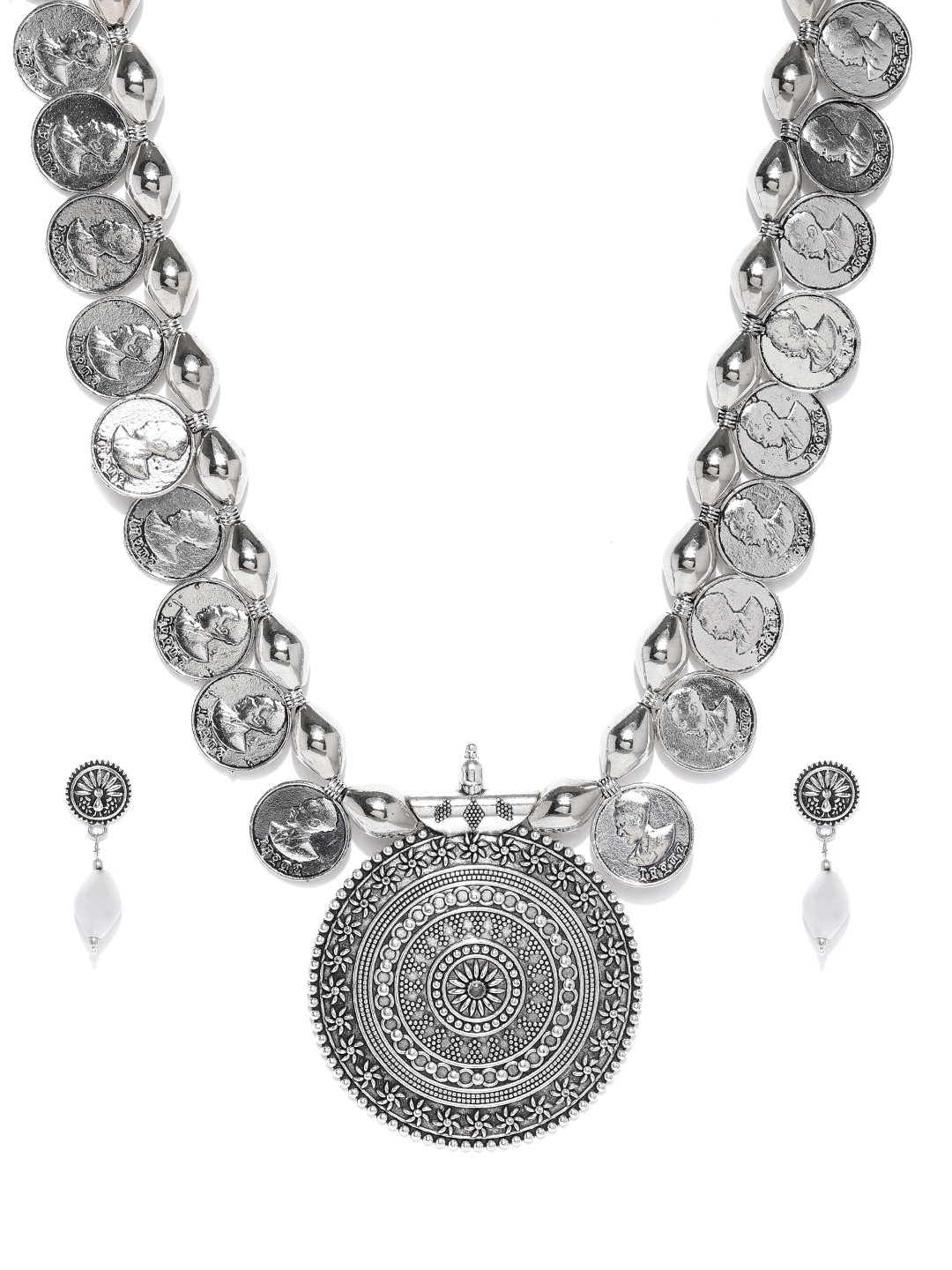 Buy Fida Silver Toned Jewellery Set Jewellery Set for Women 5800391