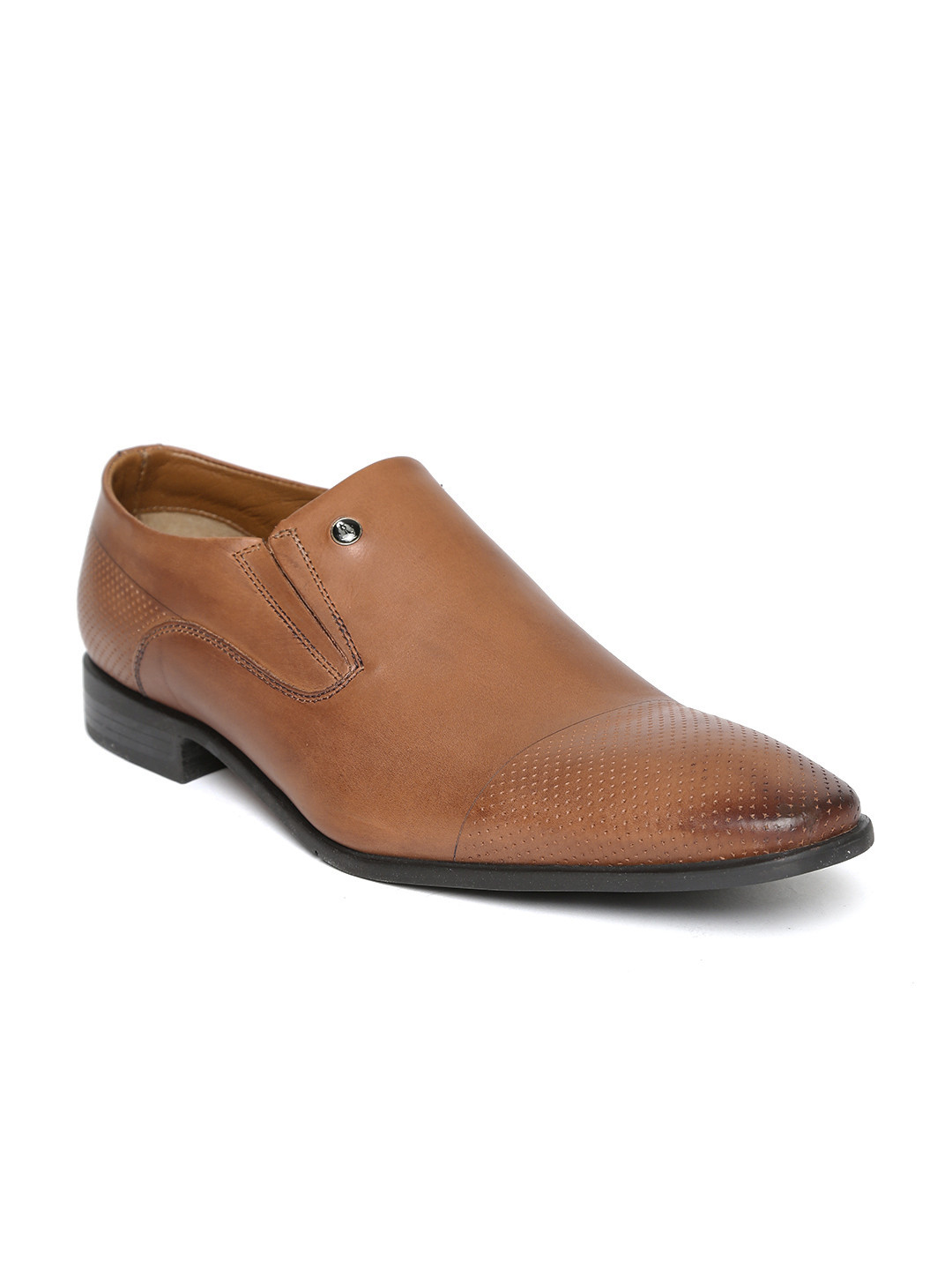 Buy Hush Puppies Men Brown Leather Semiformal Slip Ons Formal Shoes