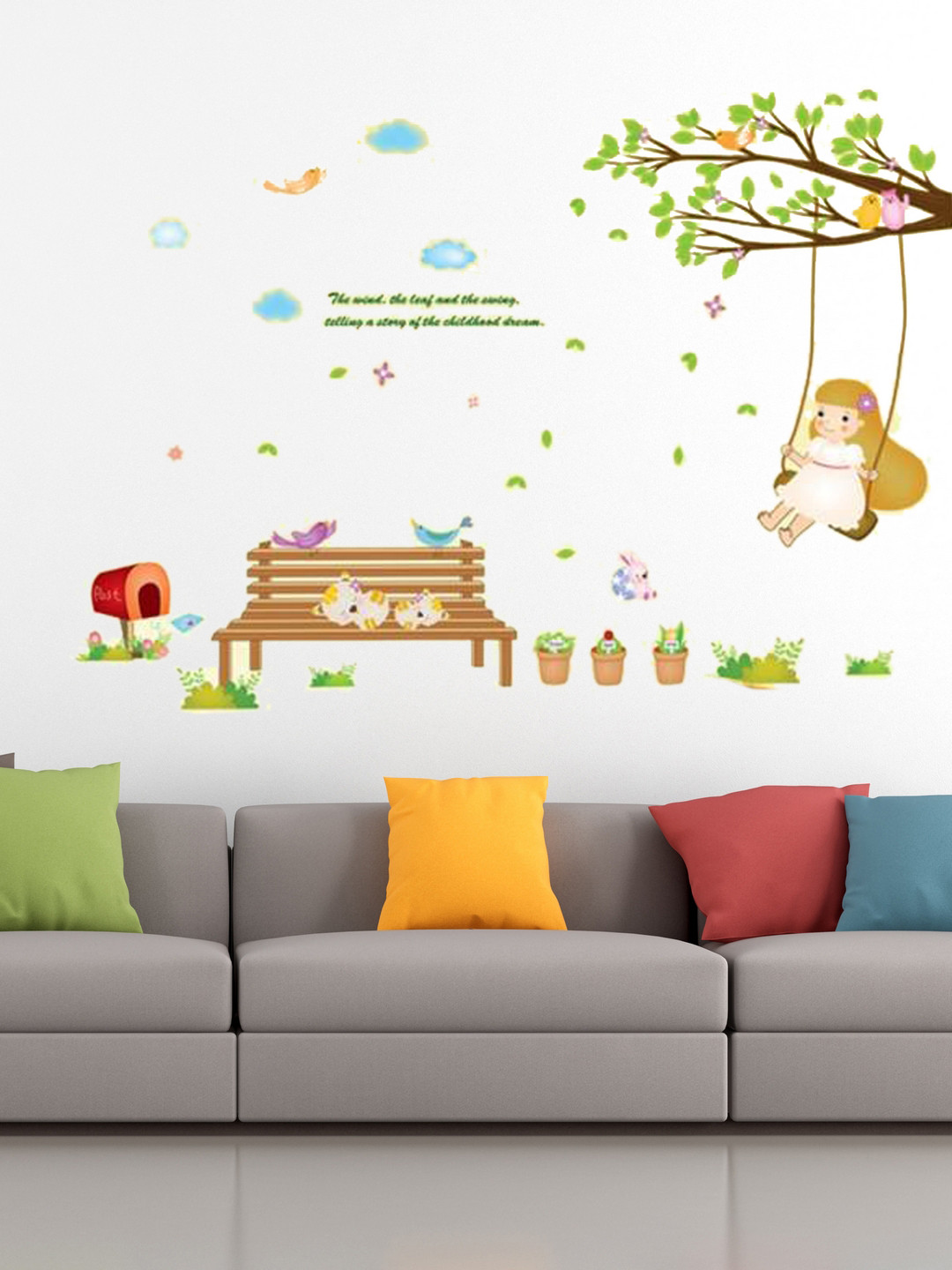 Buy Cortina Multicoloured Wall Sticker Decals And Stickers for Unisex