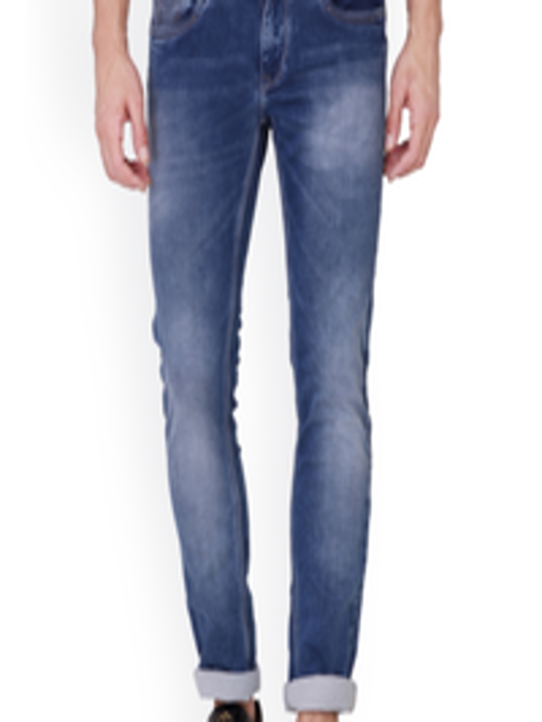 Buy KOZZAK Men Blue Skinny Fit Low Rise Clean Look Stretchable Jeans ...