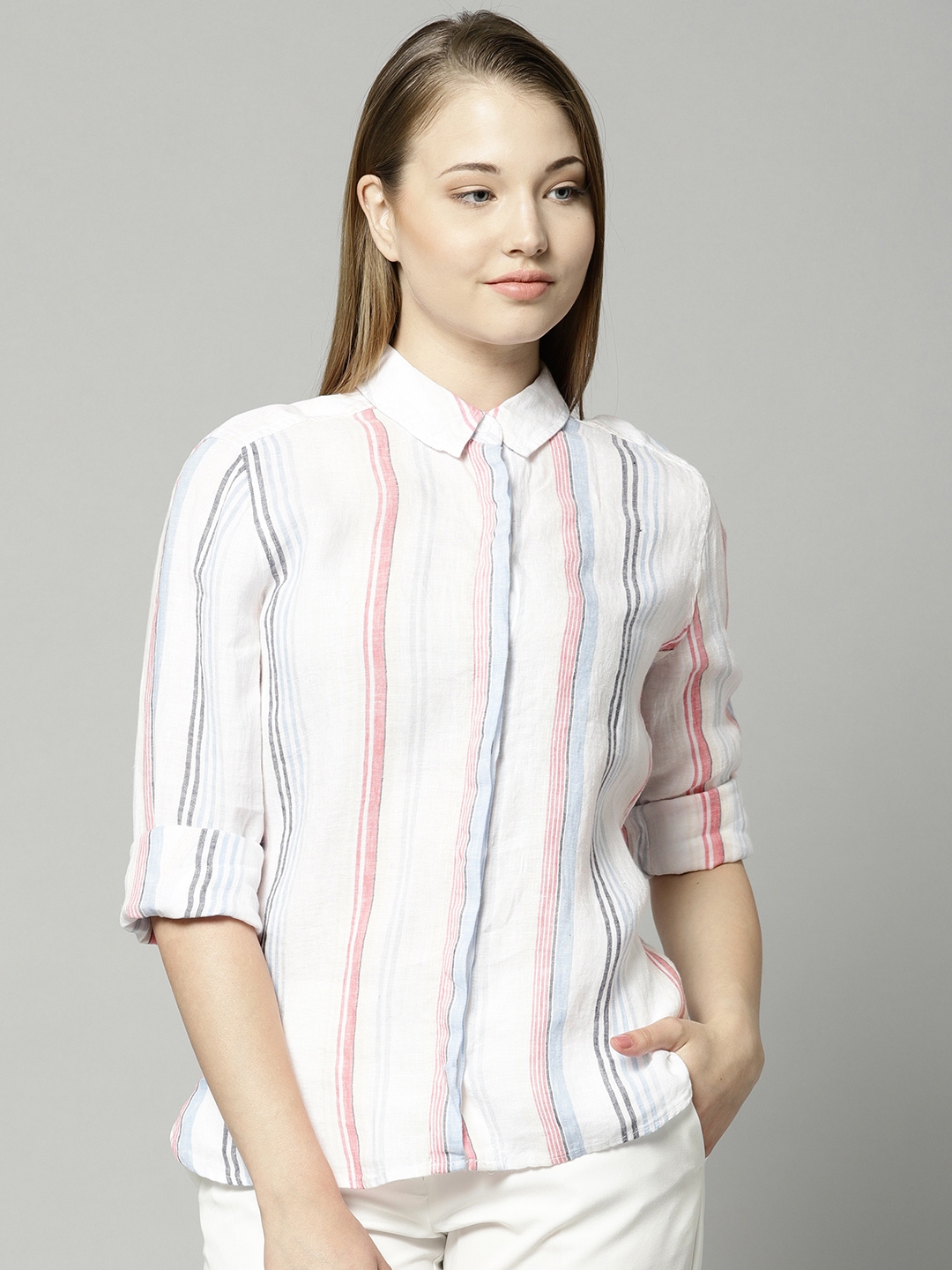 marks and spencer linen shirts