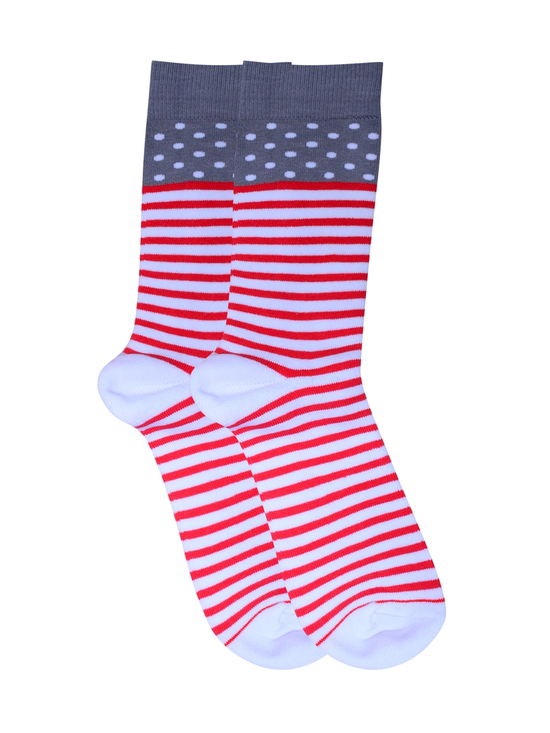 Buy Soxytoes Men White & Red Striped Socks - Socks for Men 5834325 | Myntra