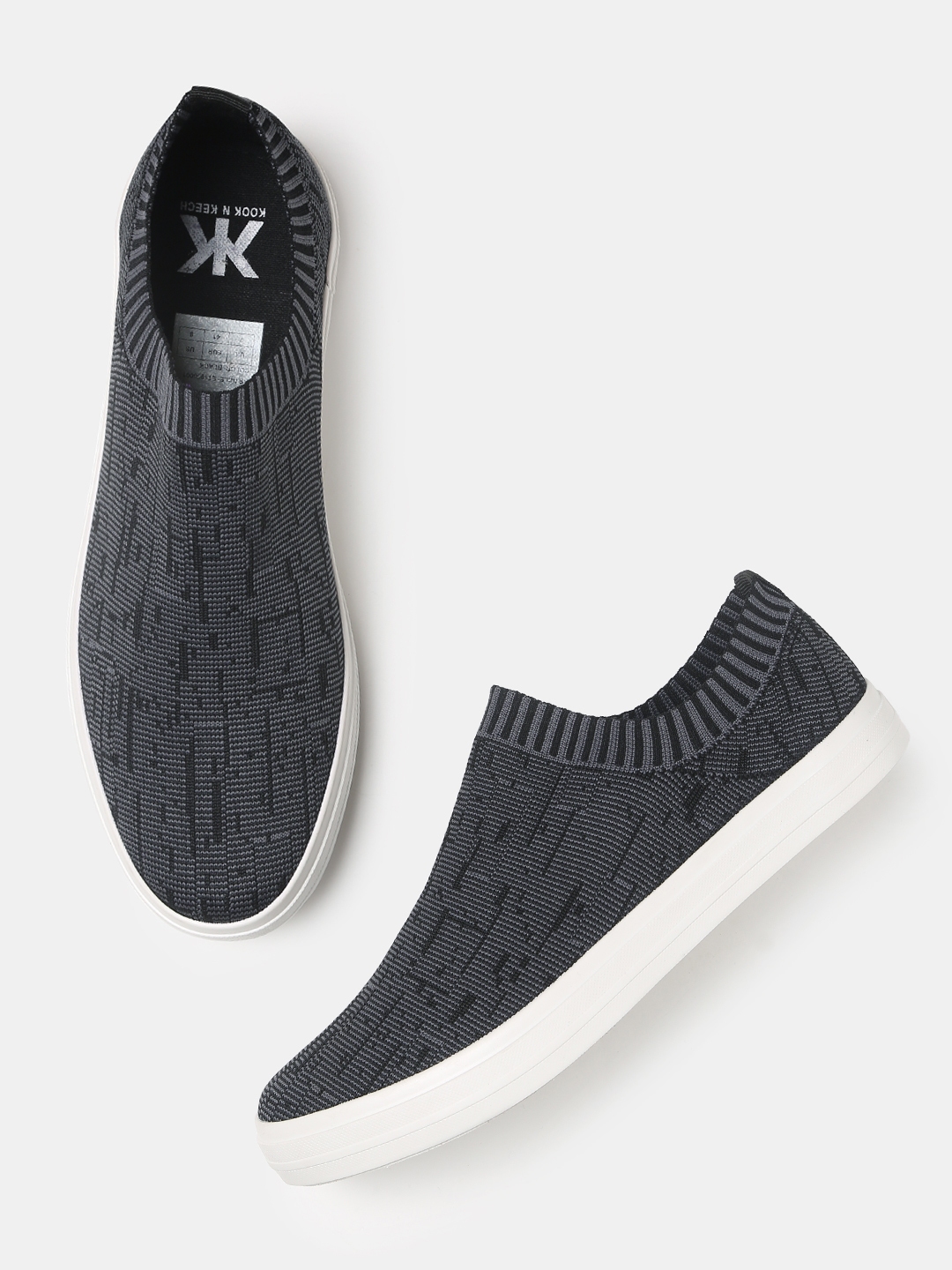 Buy Kook N Keech Men Black Slip On Sneakers Casual Shoes for Men