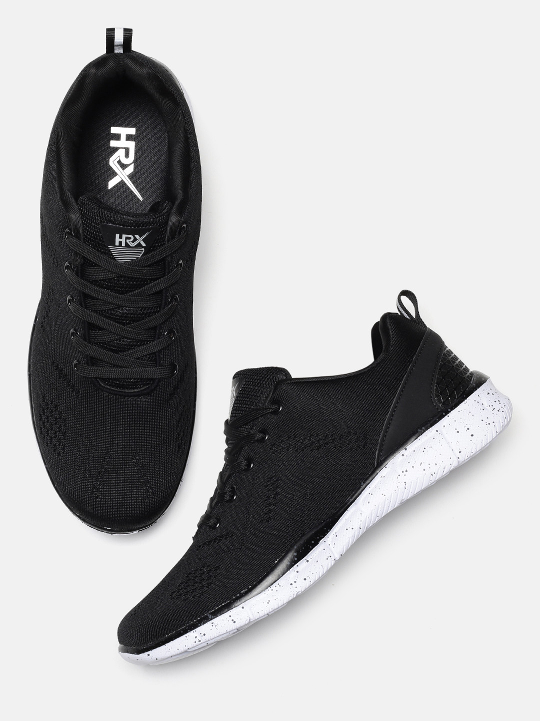 Buy HRX By Hrithik Roshan Men Black Knit Run 1.0 Shoes Sports Shoes