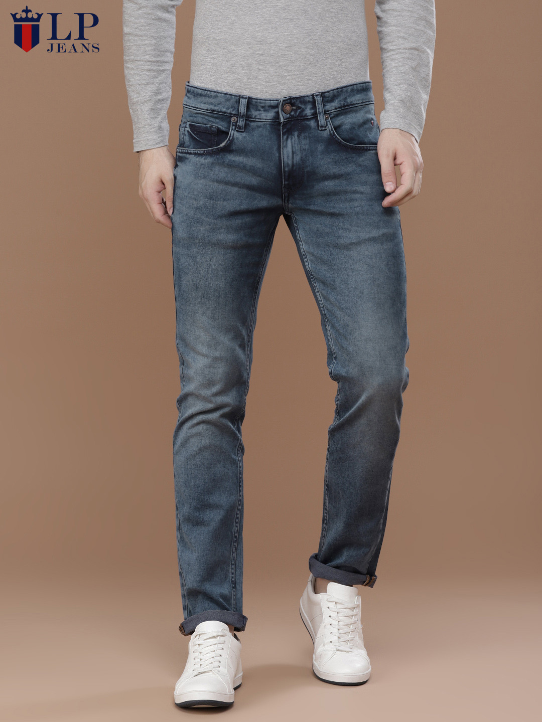 Buy Louis Philippe Jeans Men Blue Slim Fit Low Rise Clean Look