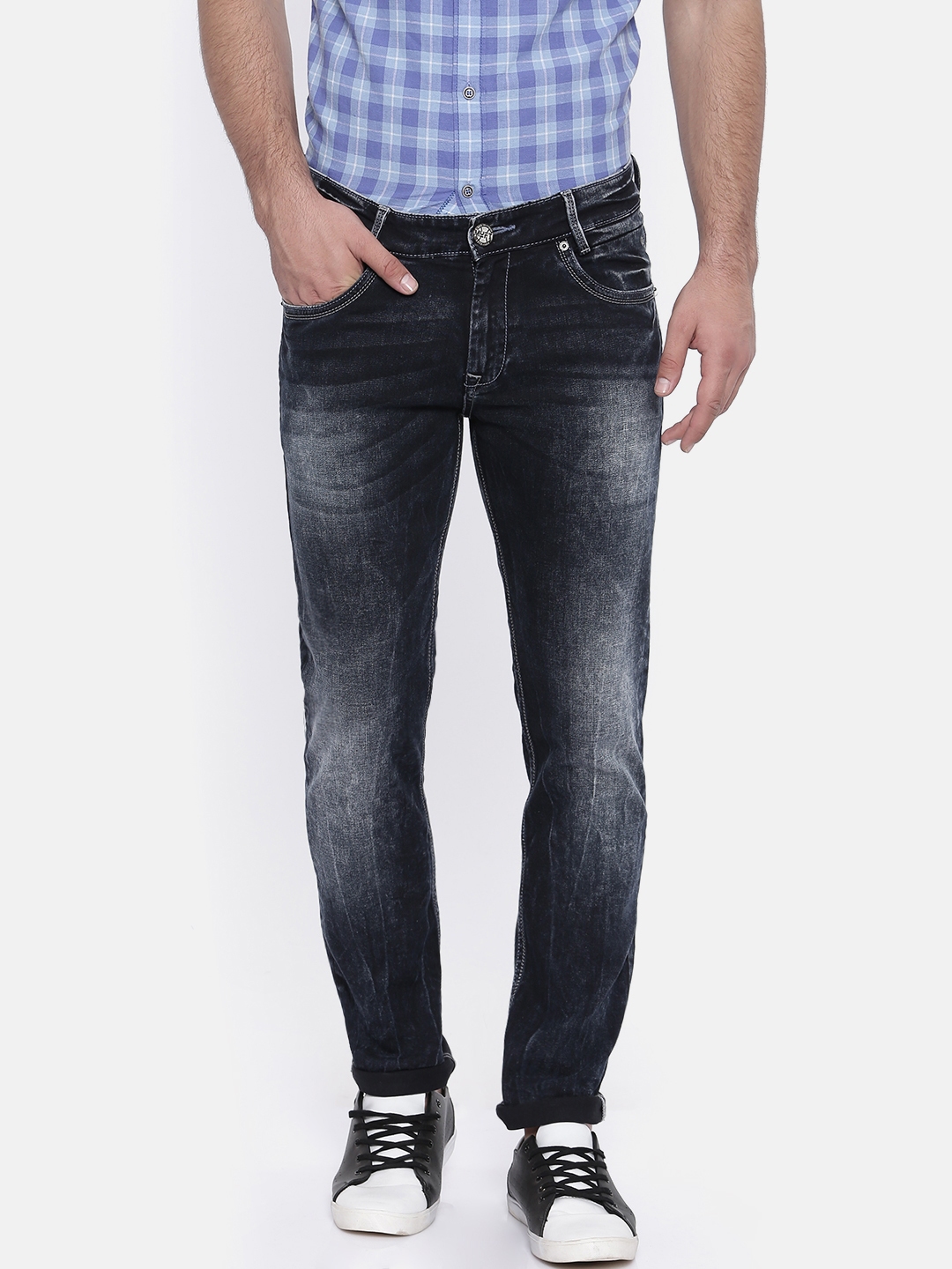 mufti slim men blue jeans