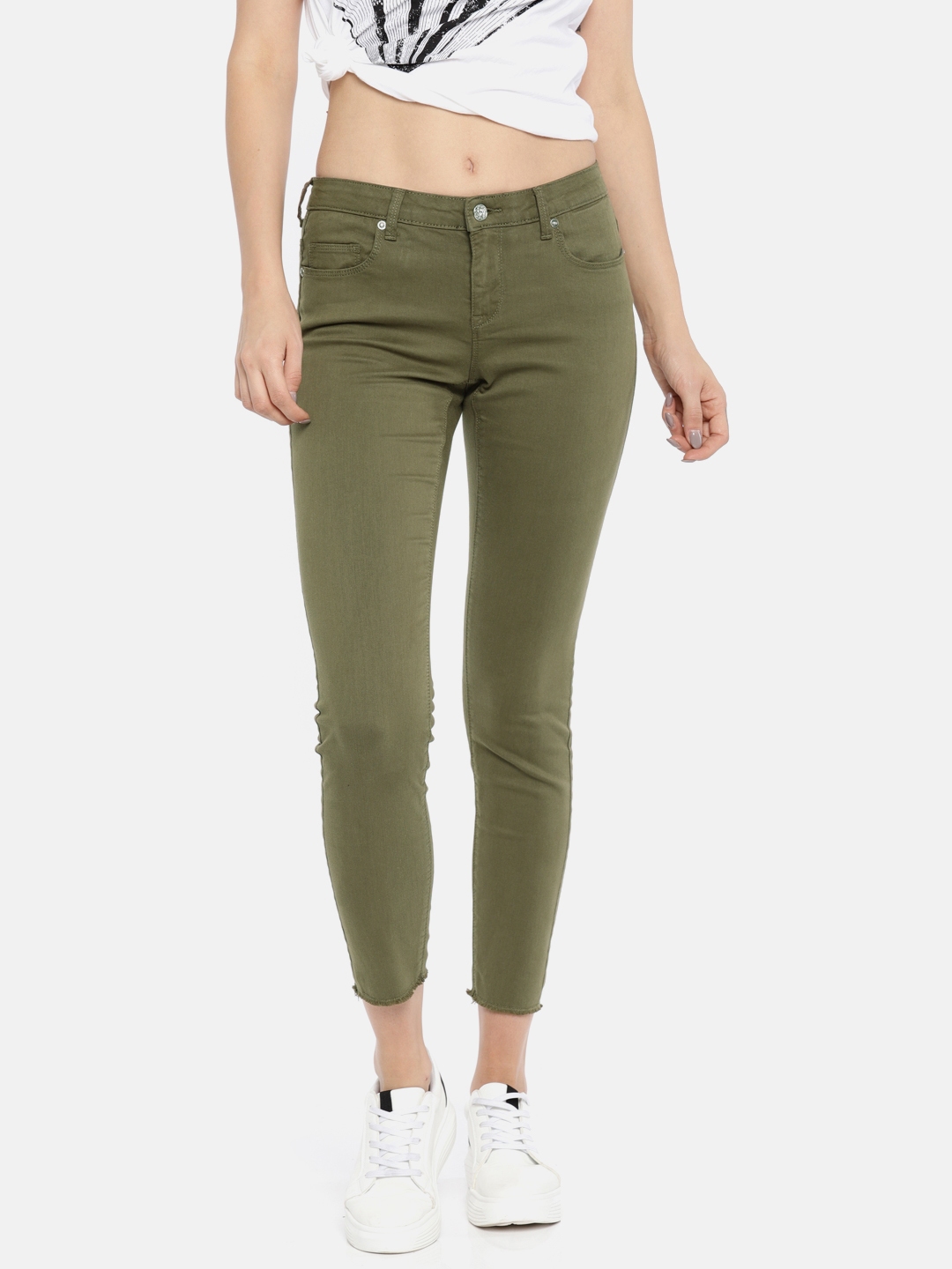 olive green trousers for ladies