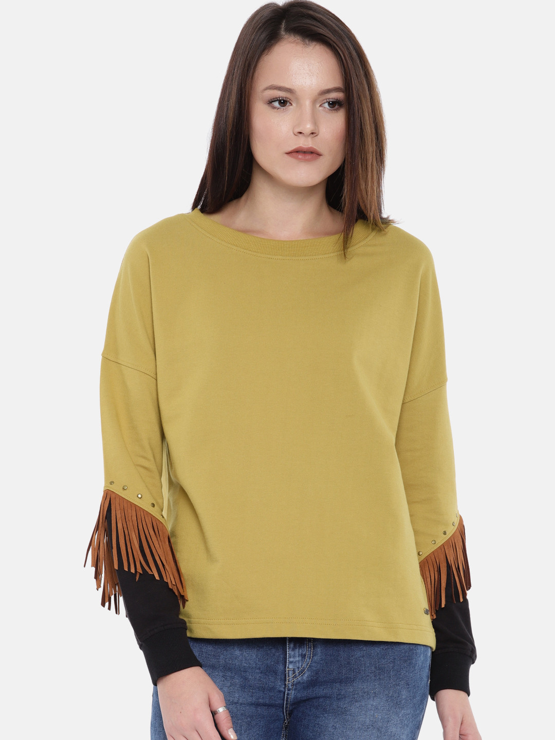 Ladies mustard sweatshirt Clearance
