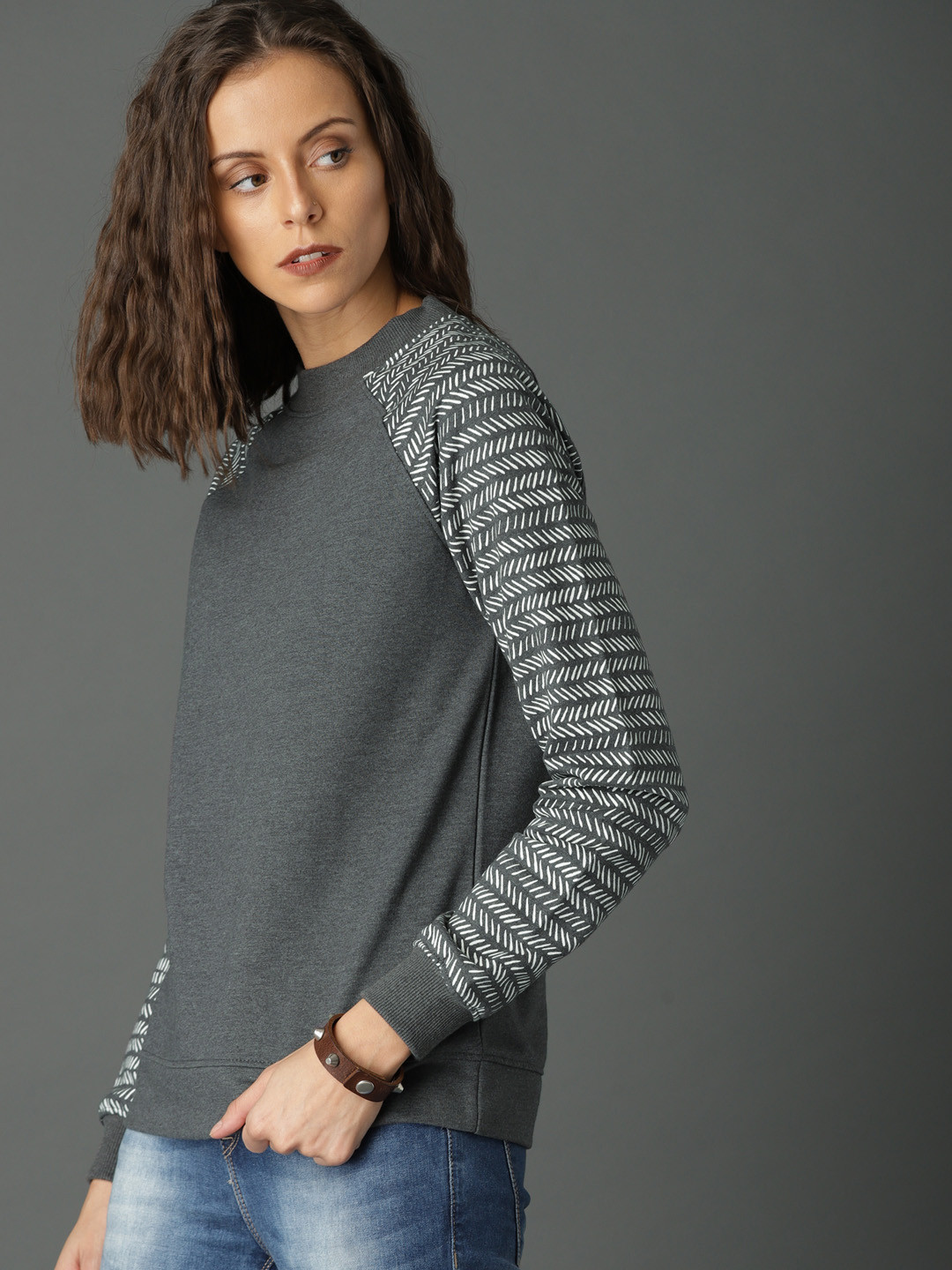 Womens charcoal sweatshirt clearance