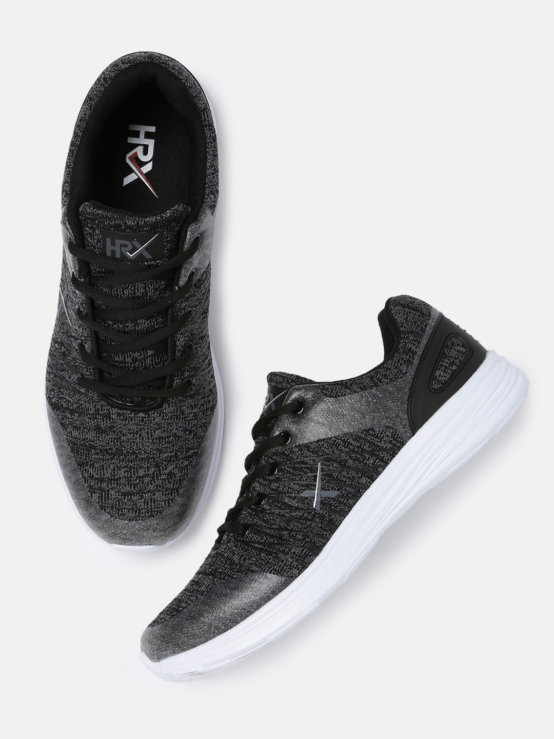 Buy HRX By Hrithik Roshan Men Black Knit Run 1.0 Running Shoes Sports