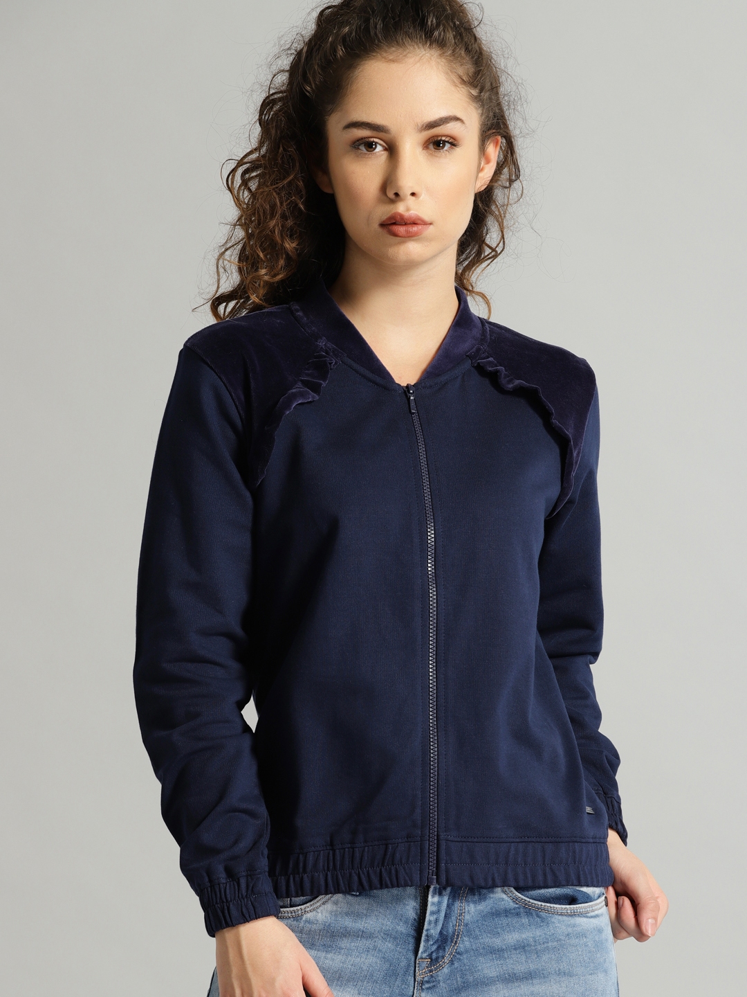 womens navy blue sweatshirt