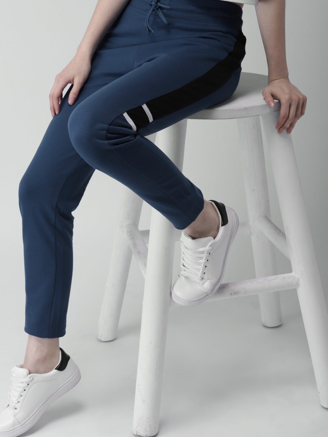 womens navy track pants