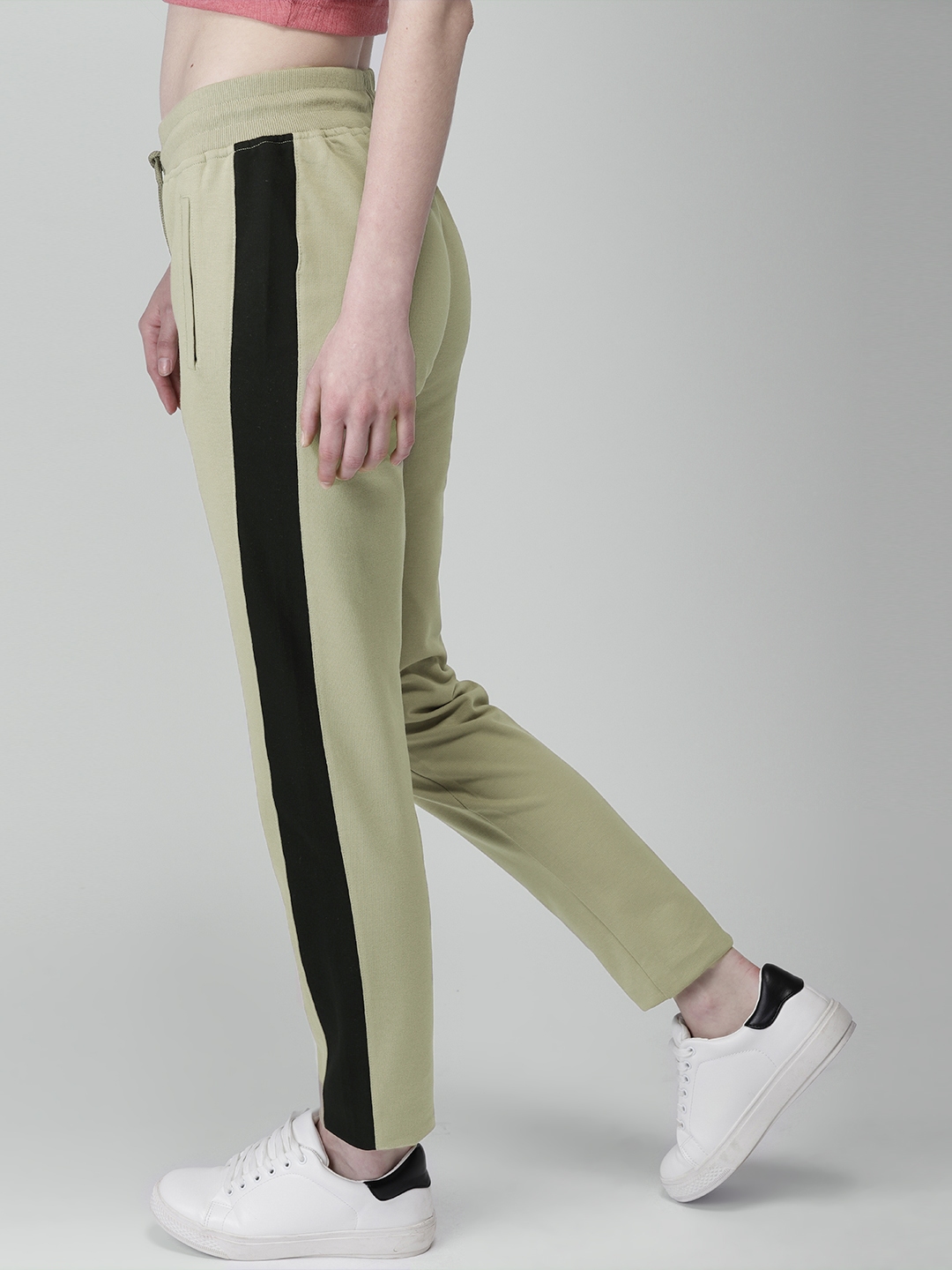 khaki track pants