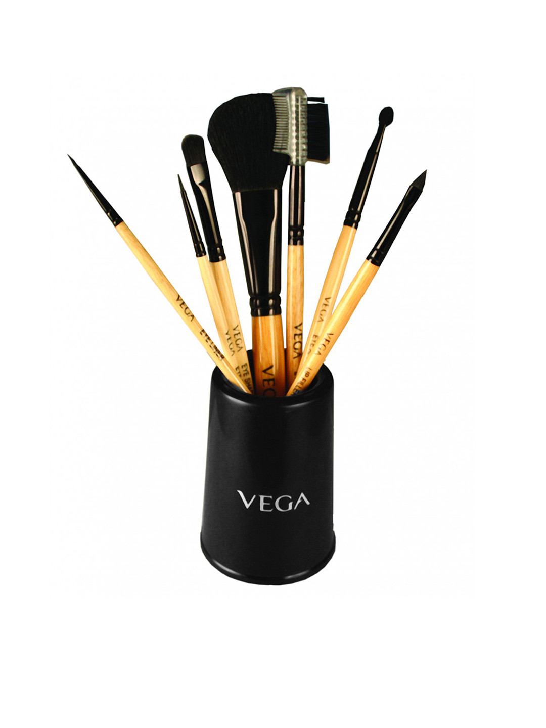 Buy VEGA Women Set Of 7 Beige & Black Makeup Brushes EVS 7 Makeup Brushes for Women 6018636