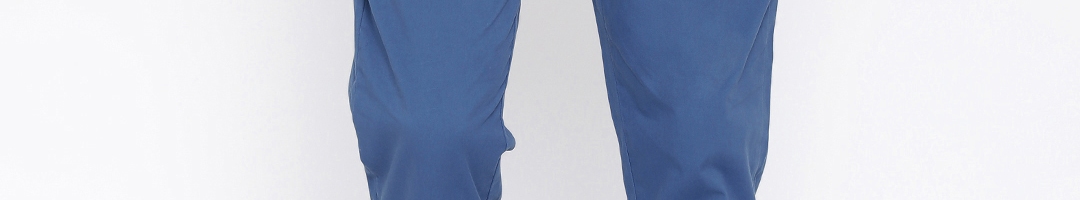 Buy U.S. Polo Assn. Men Blue Slim Fit Trousers - Trousers for Men ...