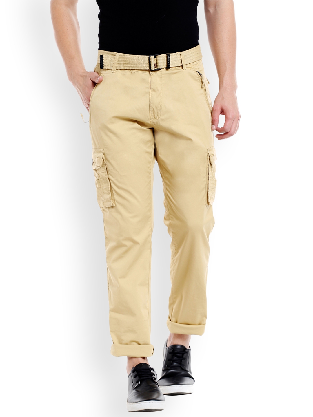 beige cargos men's