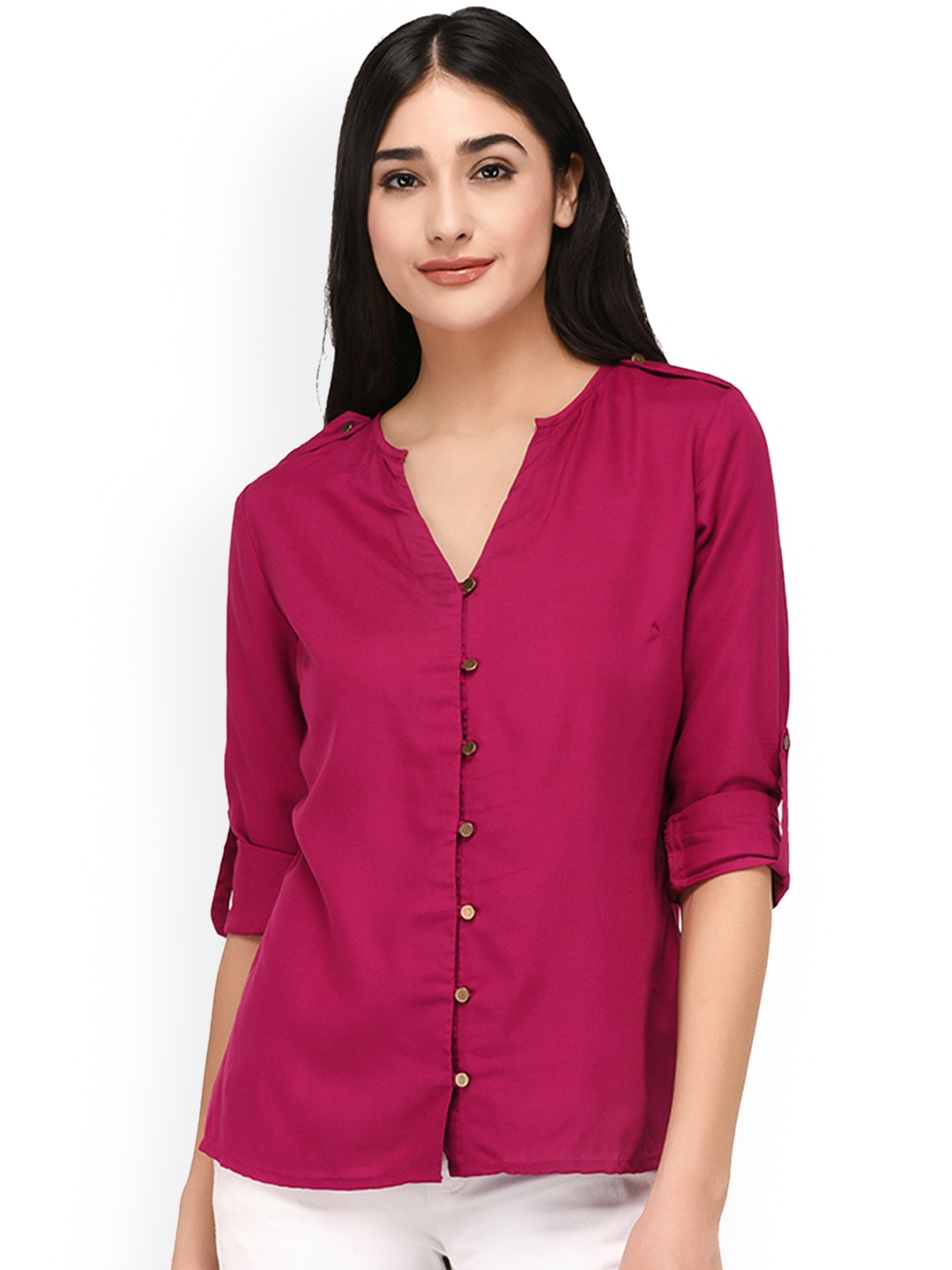 magenta shirt combination