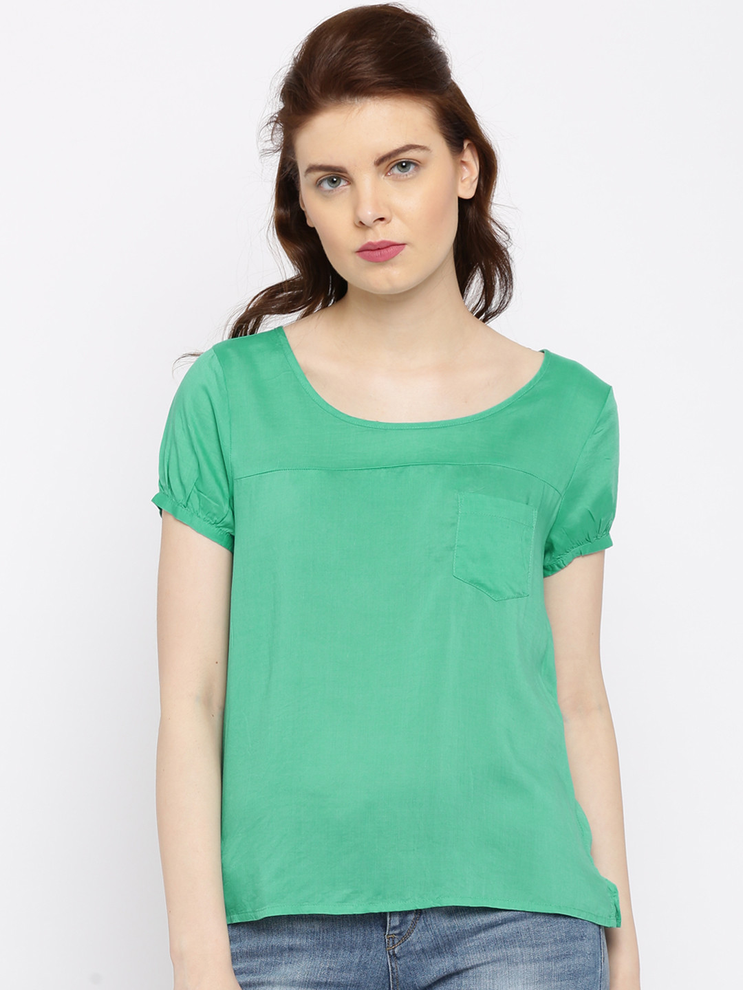 Buy ONLY Women Green Top Tops for Women 638893 Myntra