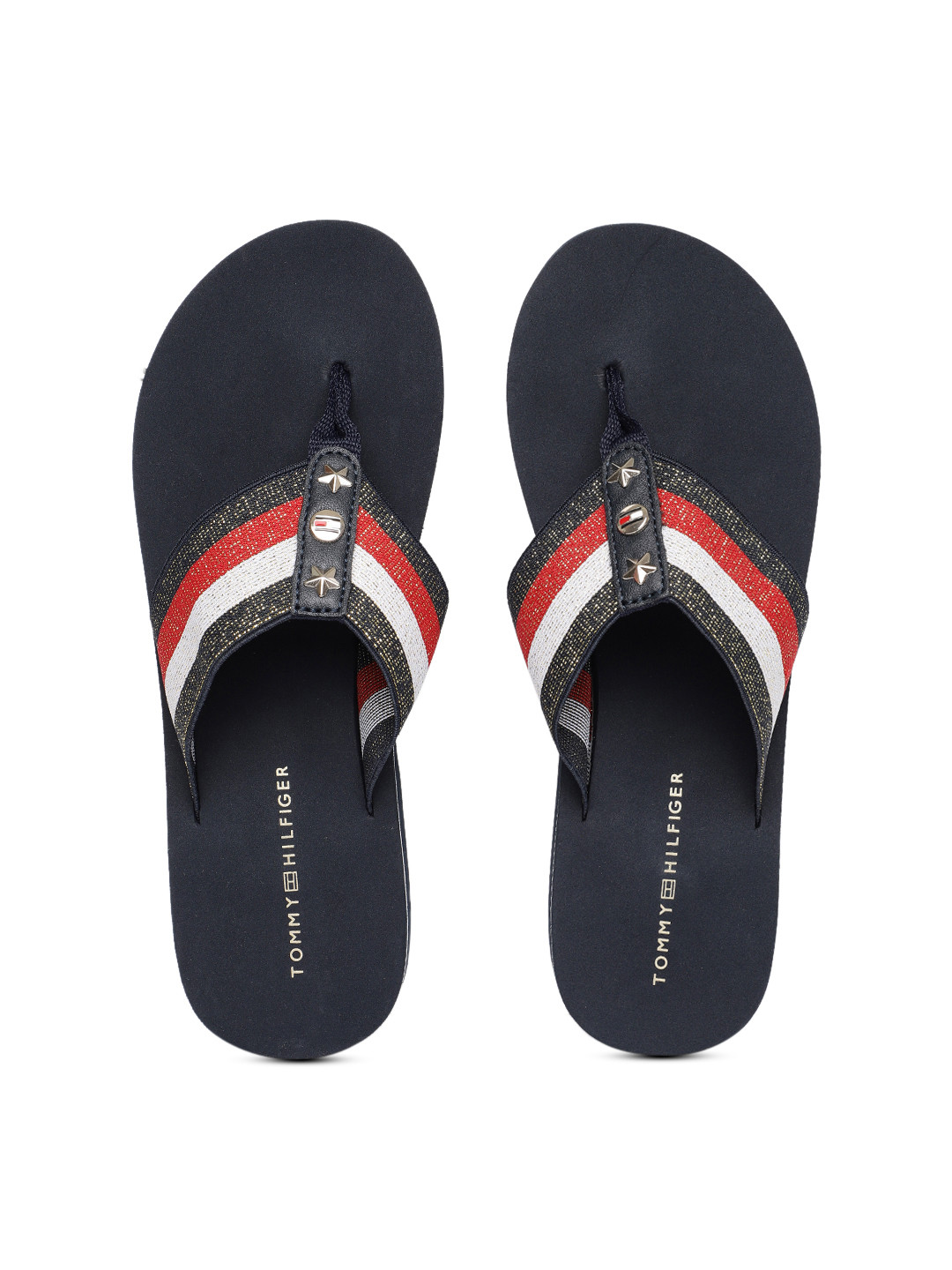 Buy Tommy Hilfiger Women Multicoloured Striped Elevated Beach Flip