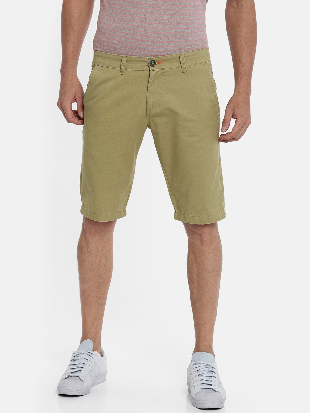 beige jogger shorts