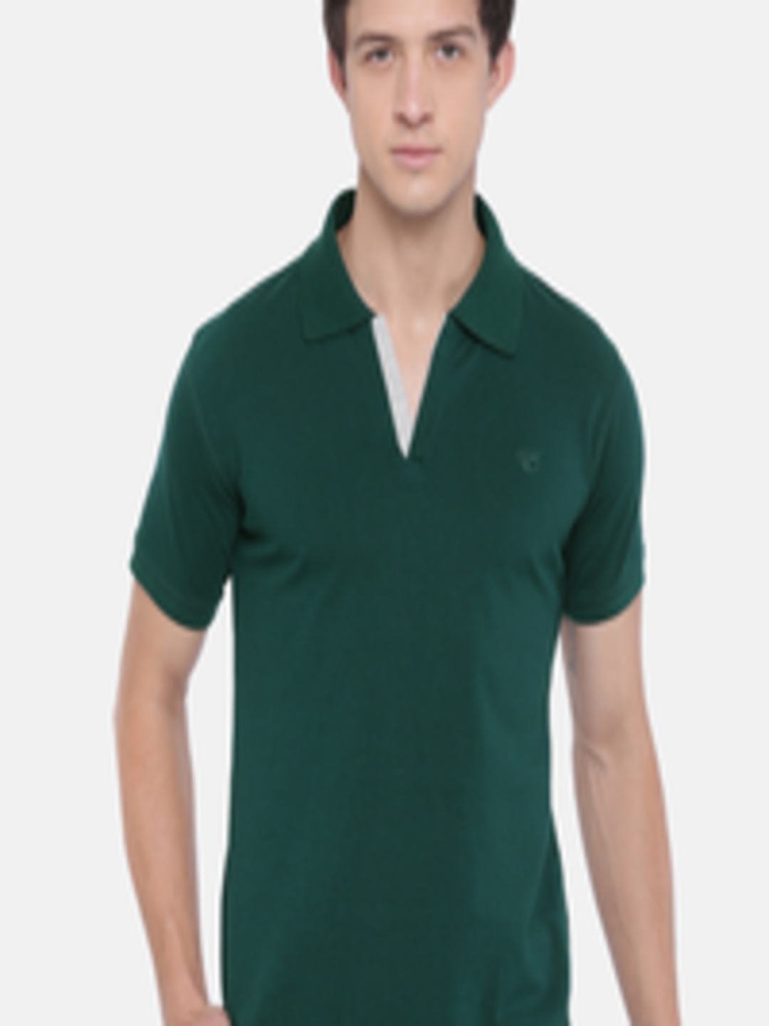 Buy Sports52 Wear Men Green Solid Polo T Shirt - Tshirts for Men ...