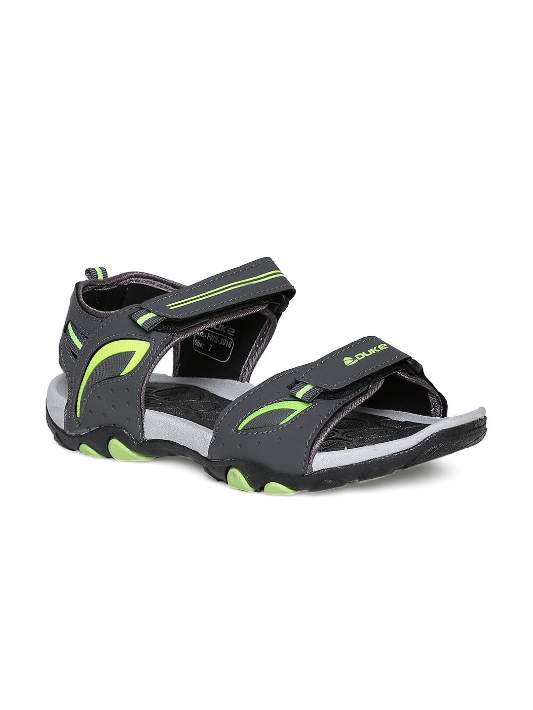 Buy Duke Men Charcoal Comfort Sandals - Sandals for Men 6495514 | Myntra