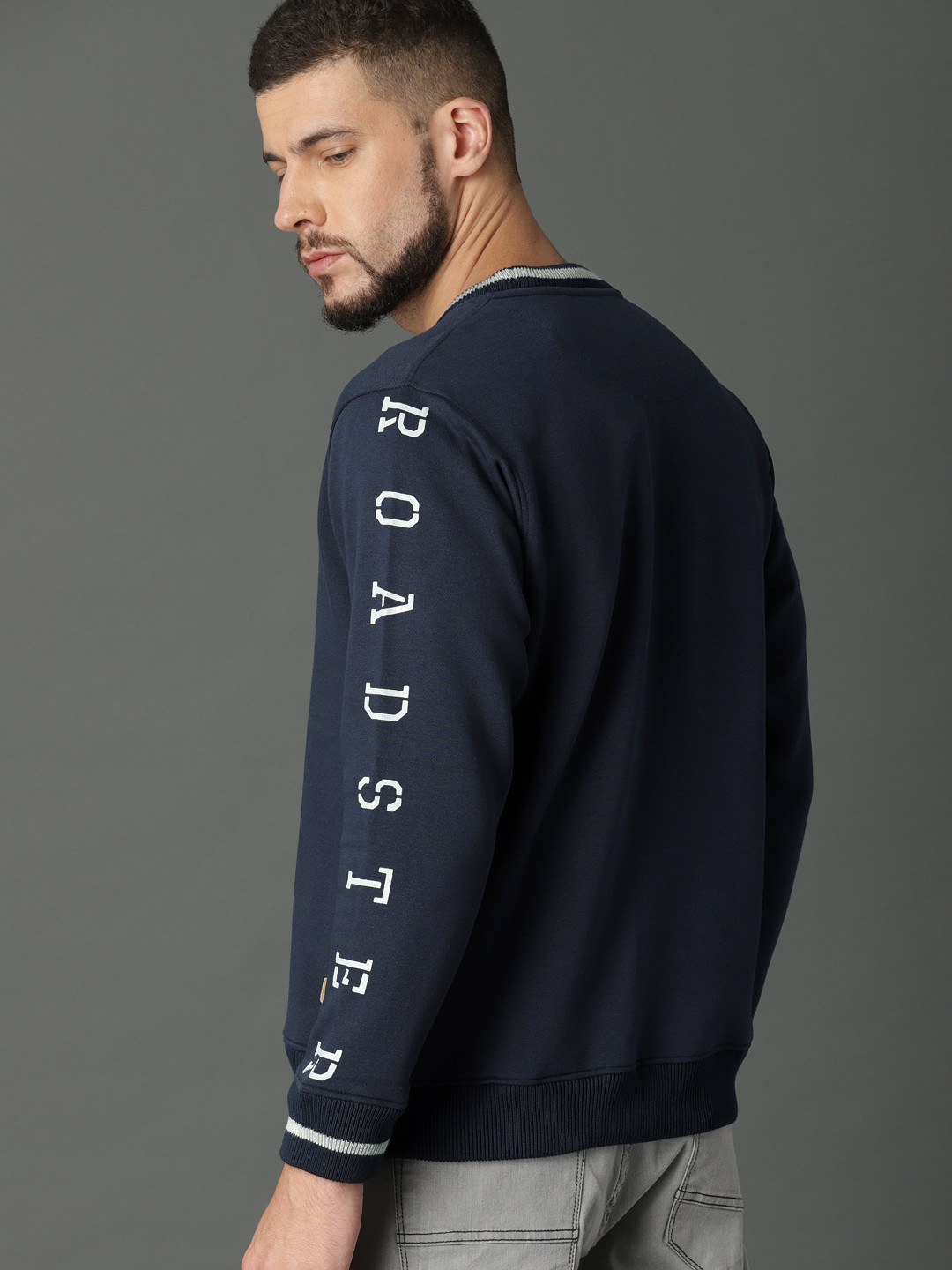 Roadster navy blue sweatshirt clearance