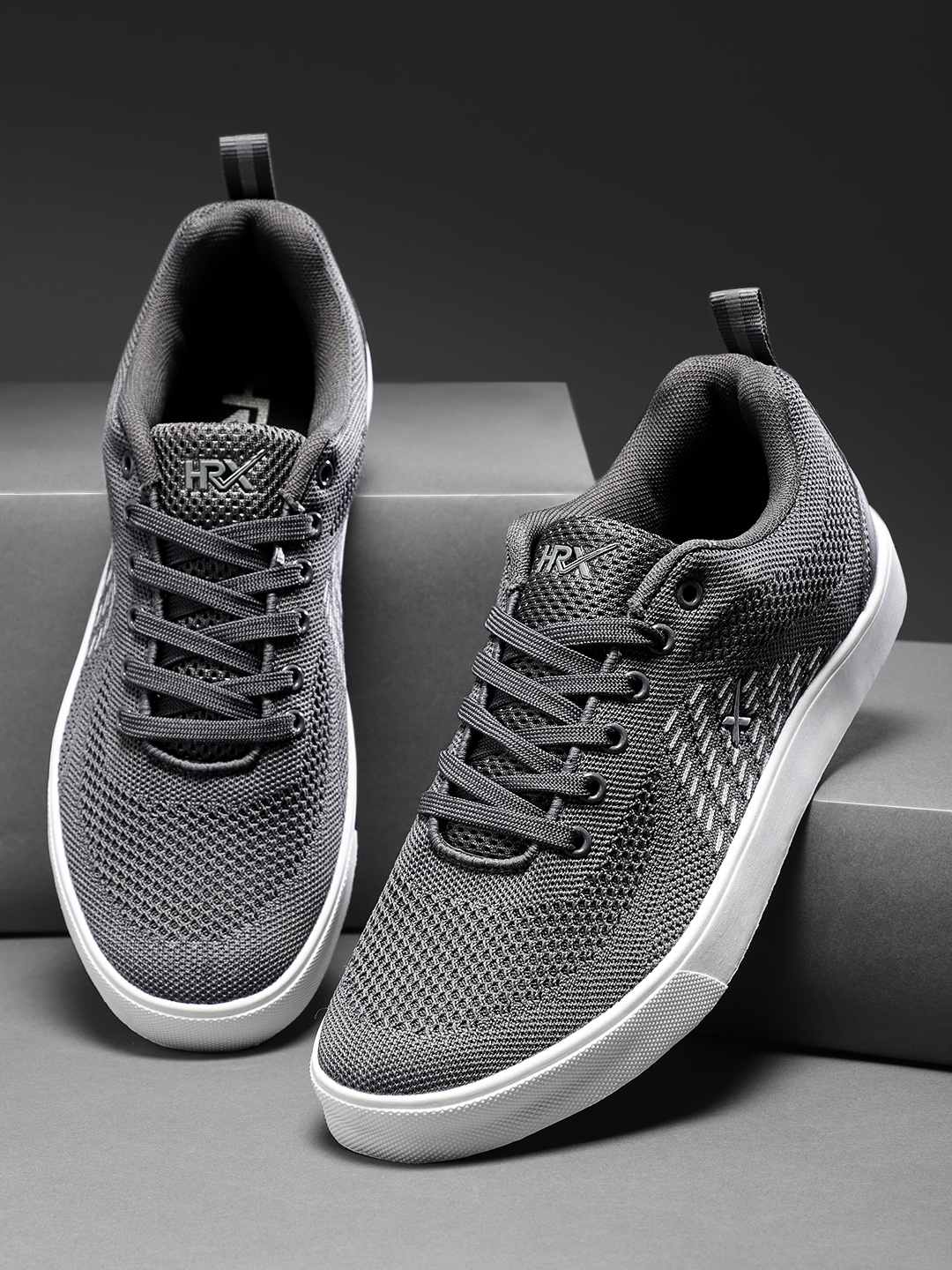 Buy HRX By Hrithik Roshan Men Grey Fly Sneakers - Casual Shoes for Men ...