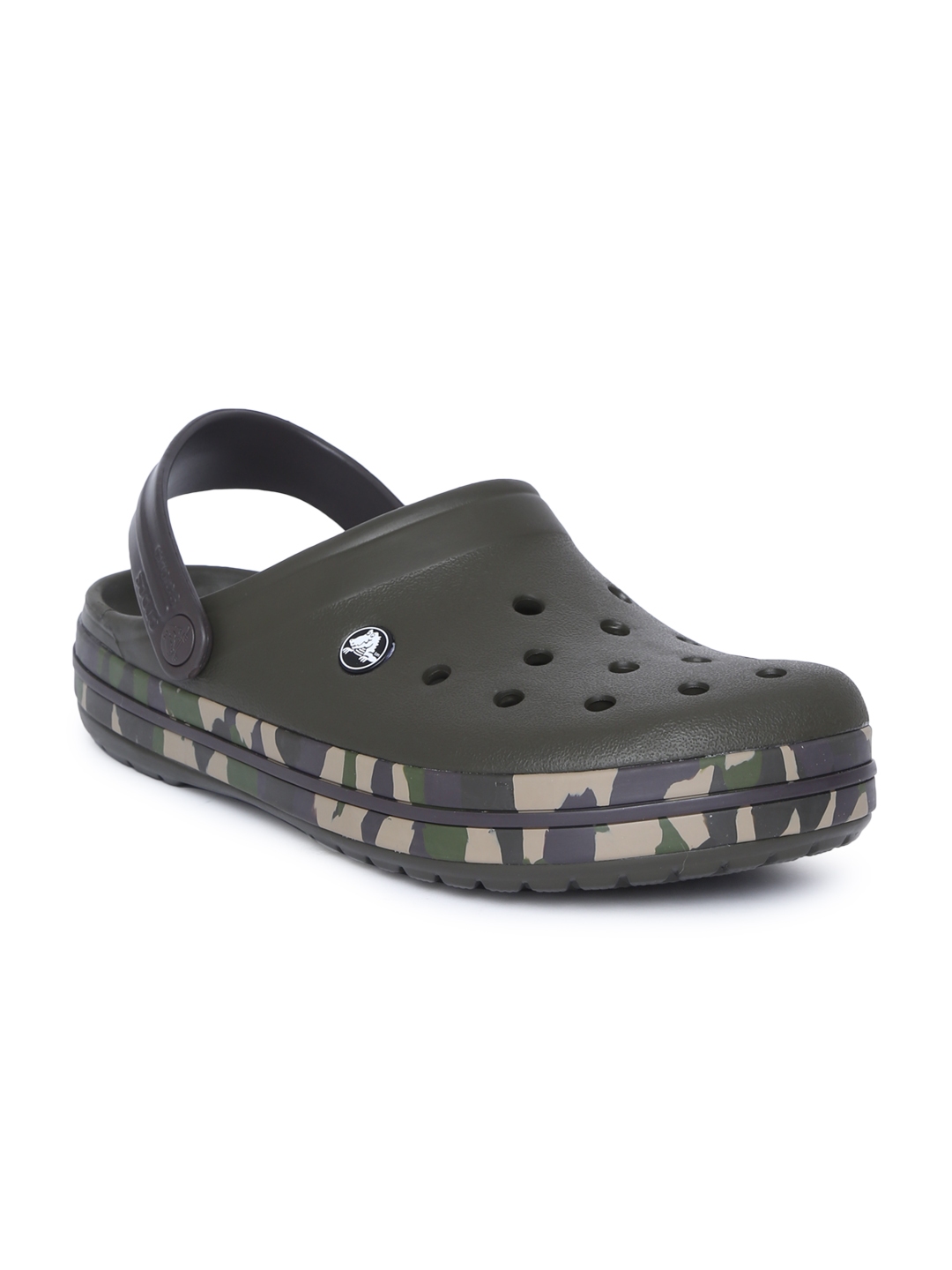 olive green fuzzy crocs