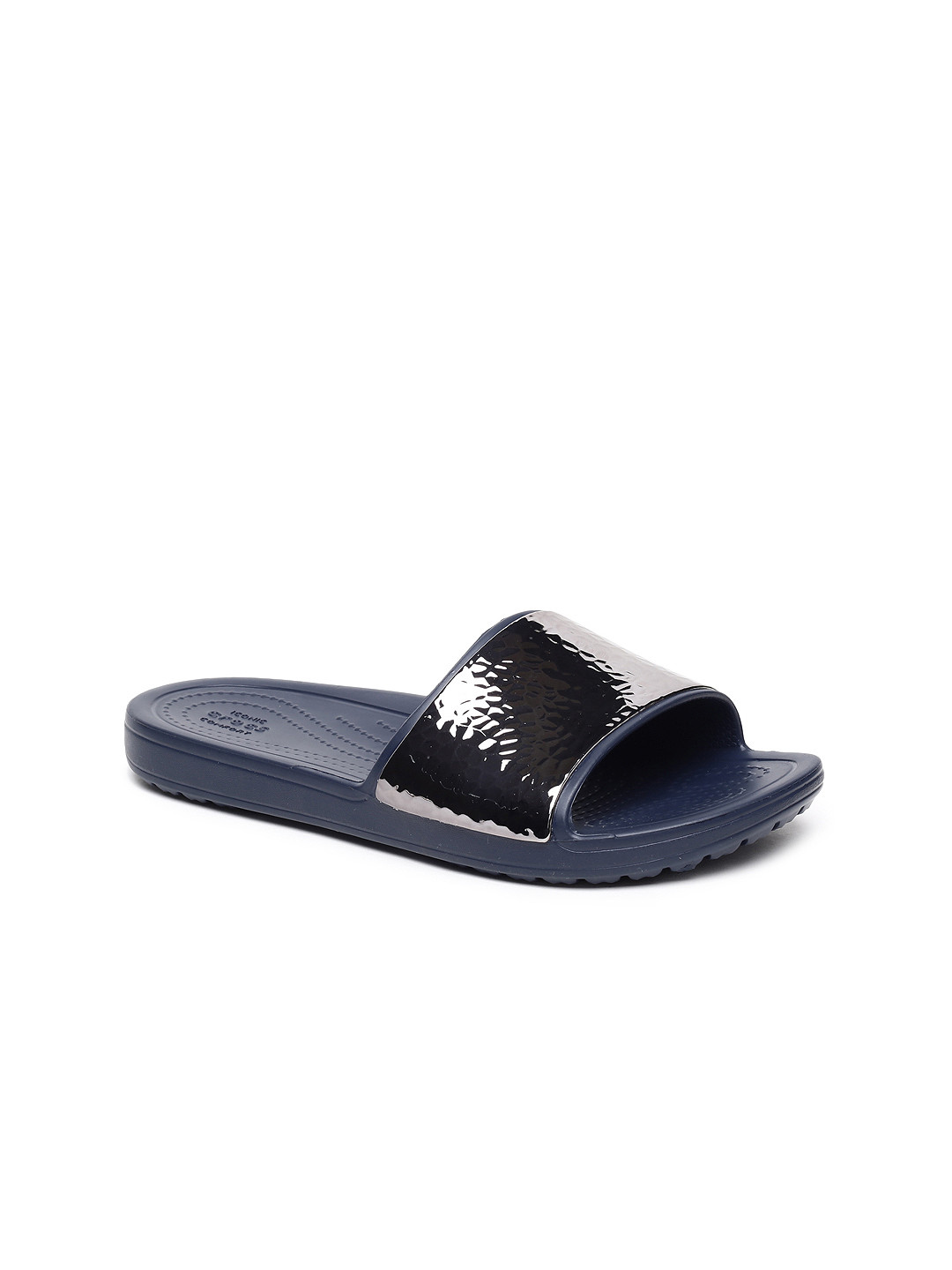 Buy Crocs Women Metallic Toned Solid Sliders - Flip Flops for Women 6516489 | Myntra