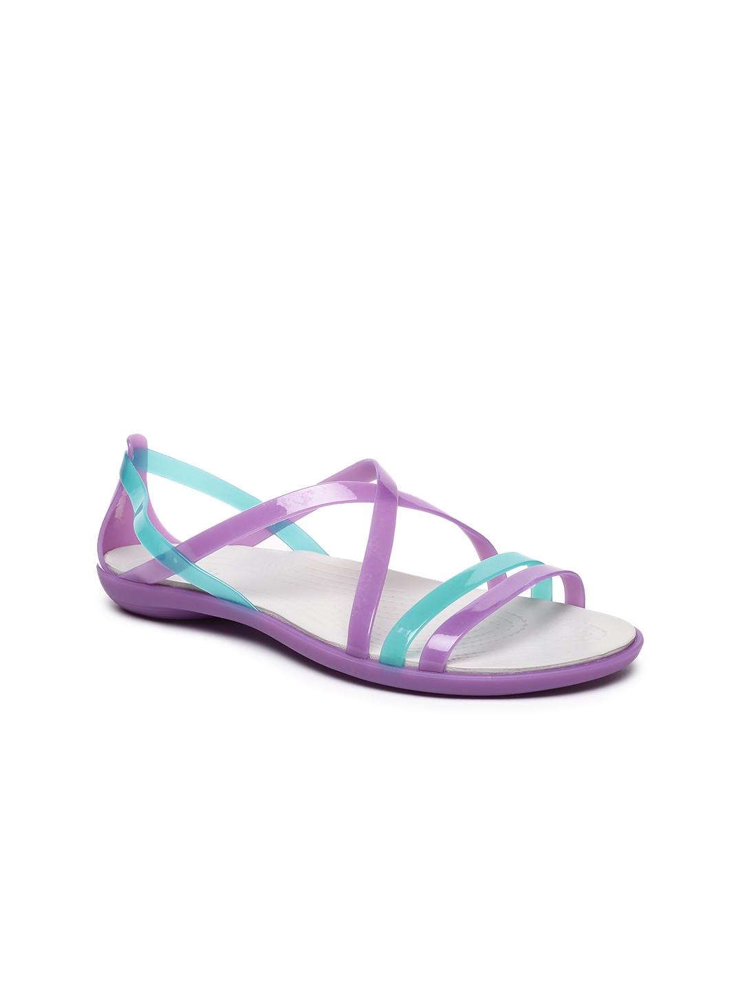 crocs multicolor flip flops