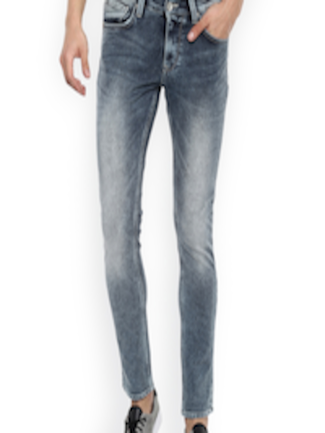 Buy SPYKAR Men Navy Blue Super Skinny Fit Low Rise Clean Look Jeans ...