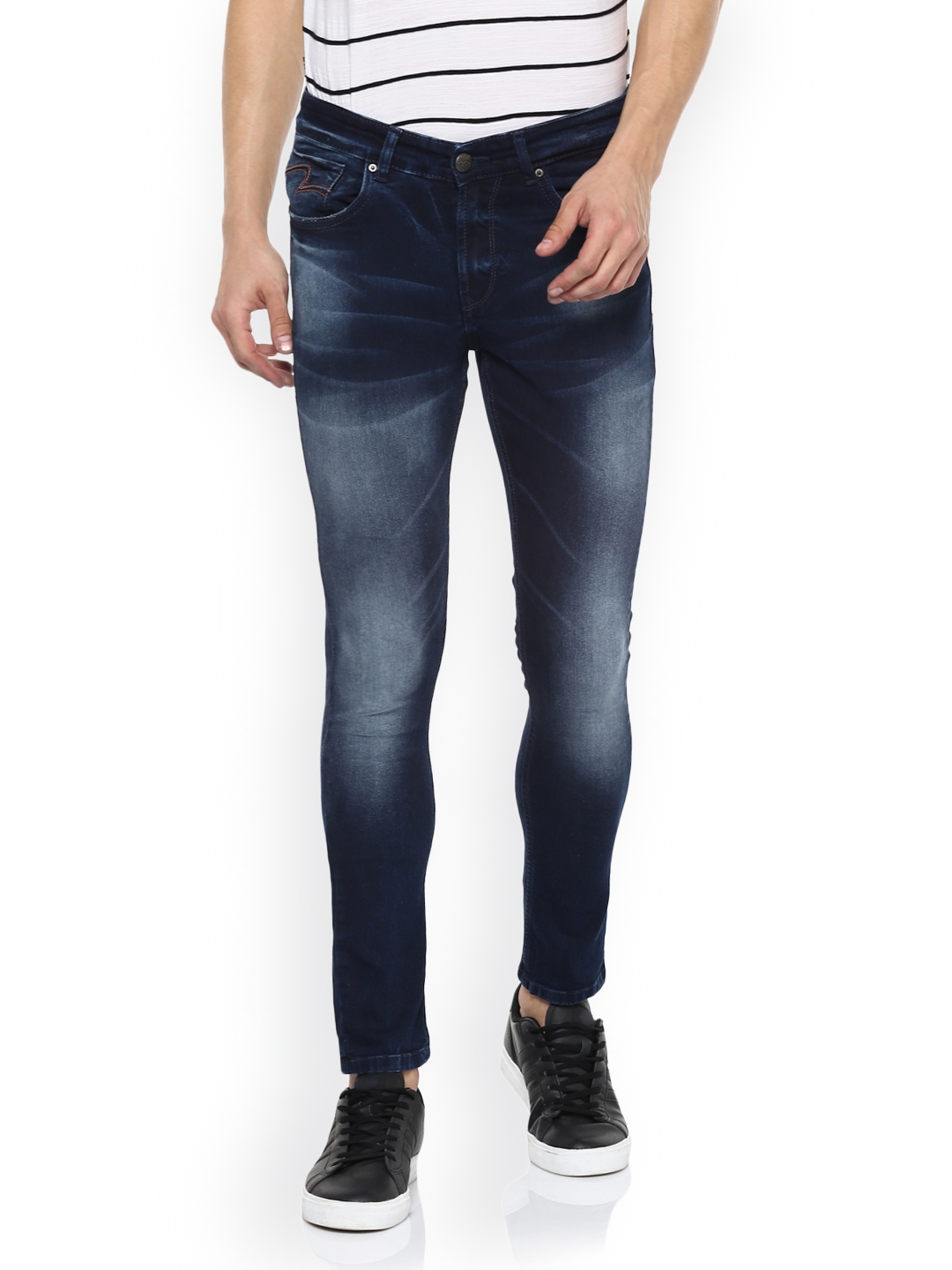 Buy SPYKAR Men Blue Super Skinny Fit Low Rise Clean Look Jeans - Jeans ...