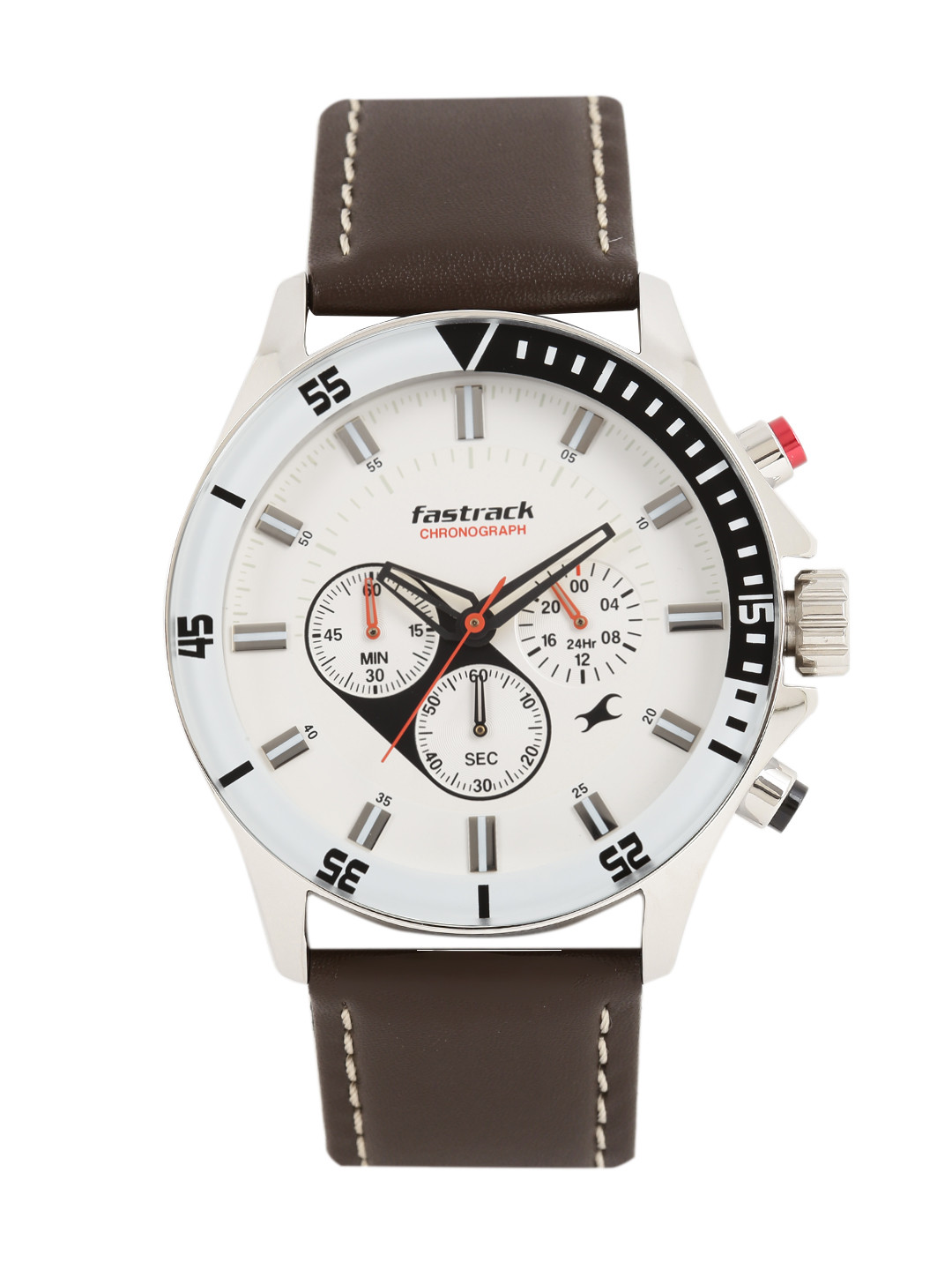 Buy Fastrack Men White & Brown Analogue Watch NK3072SL01 - Watches for ...
