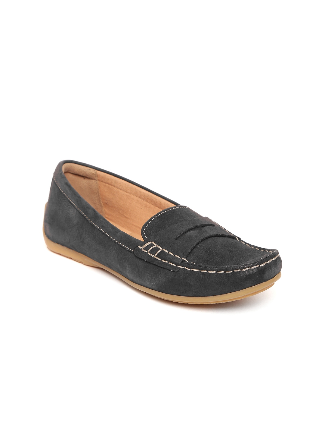 Buy Clarks Women Charcoal Grey Loafers - Casual Shoes for Women 6521275 ...