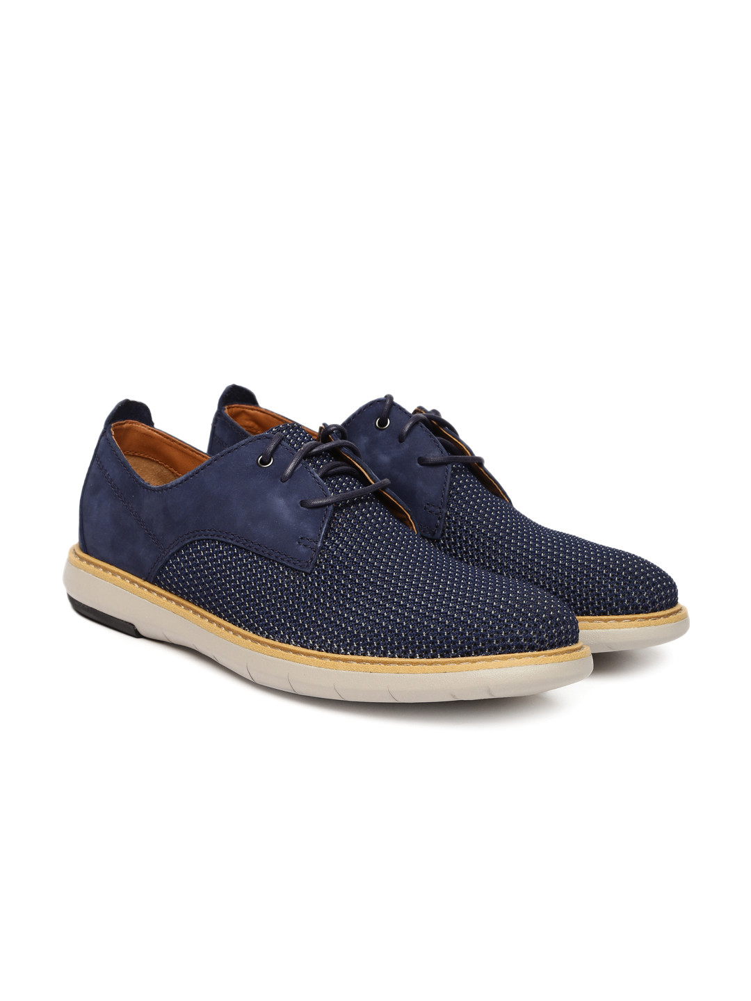 Buy Clarks Men Navy Blue Derbys Casual Shoes for Men 6521648 Myntra