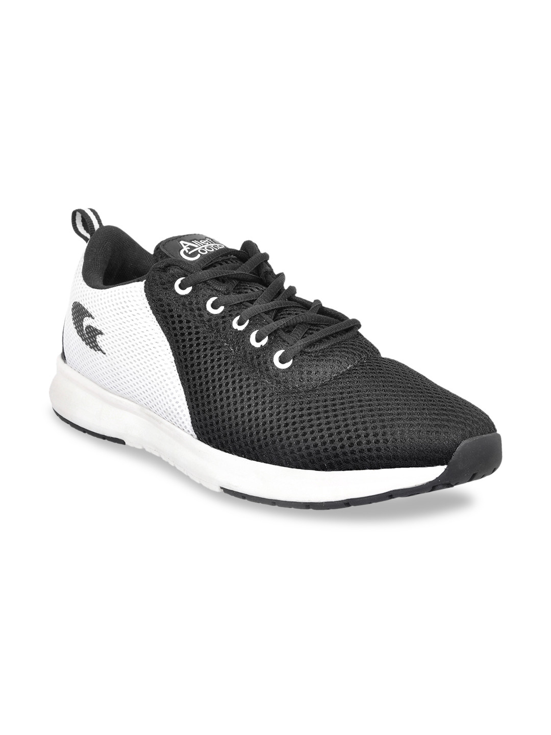 Buy Allen Cooper Men White & Black Colourblocked Running Shoes Sports