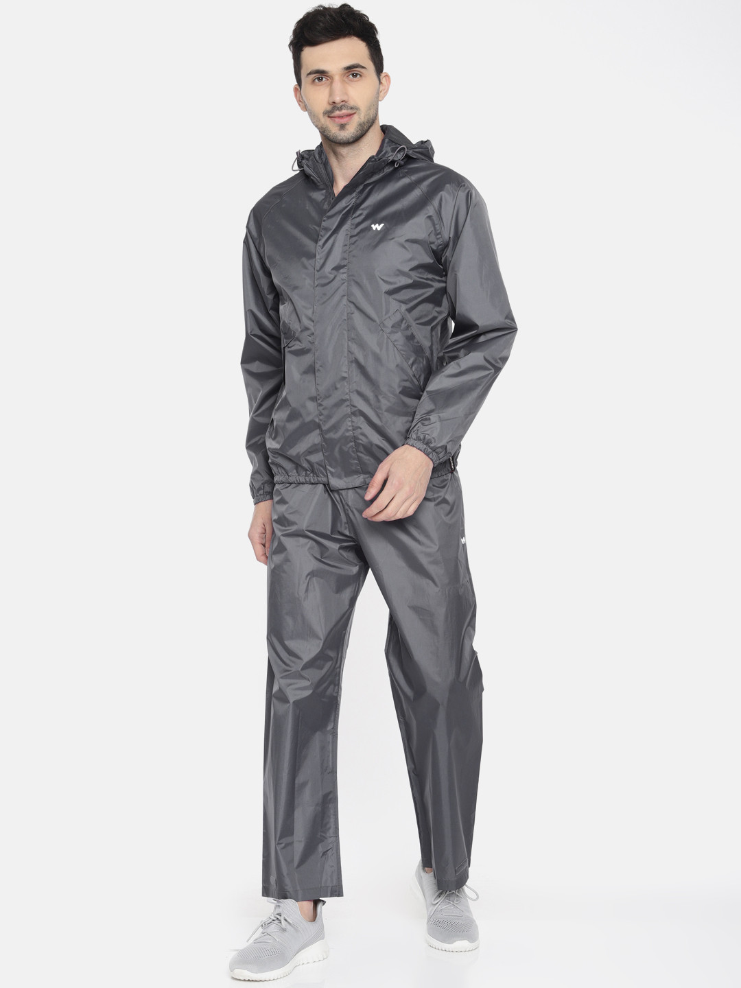 Buy Wildcraft Unisex Grey Hooded Waterproof Rain Suit Rain Suit for