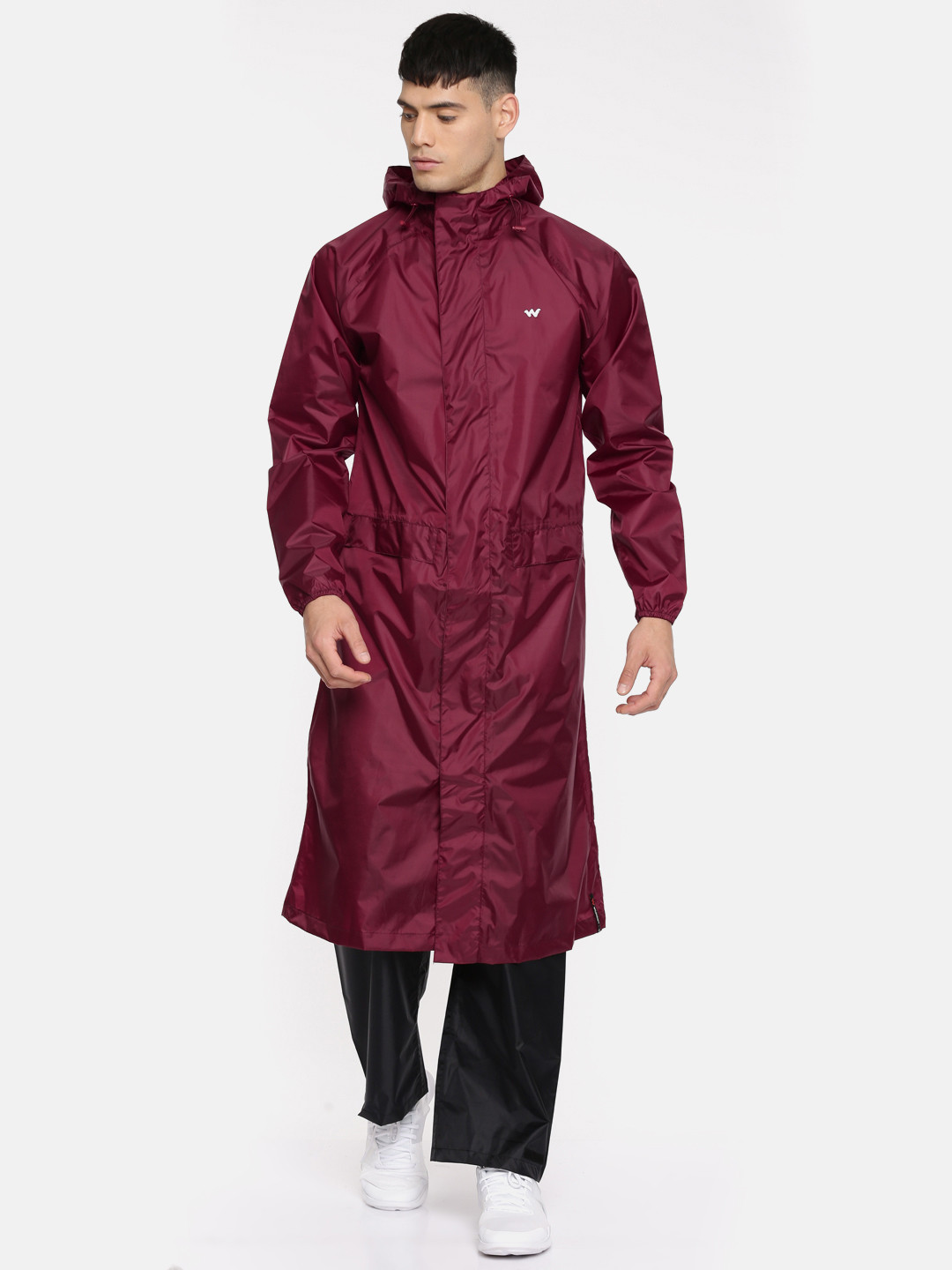Buy Wildcraft Maroon WaterProof Longline Rain Jacket Rain Jacket for